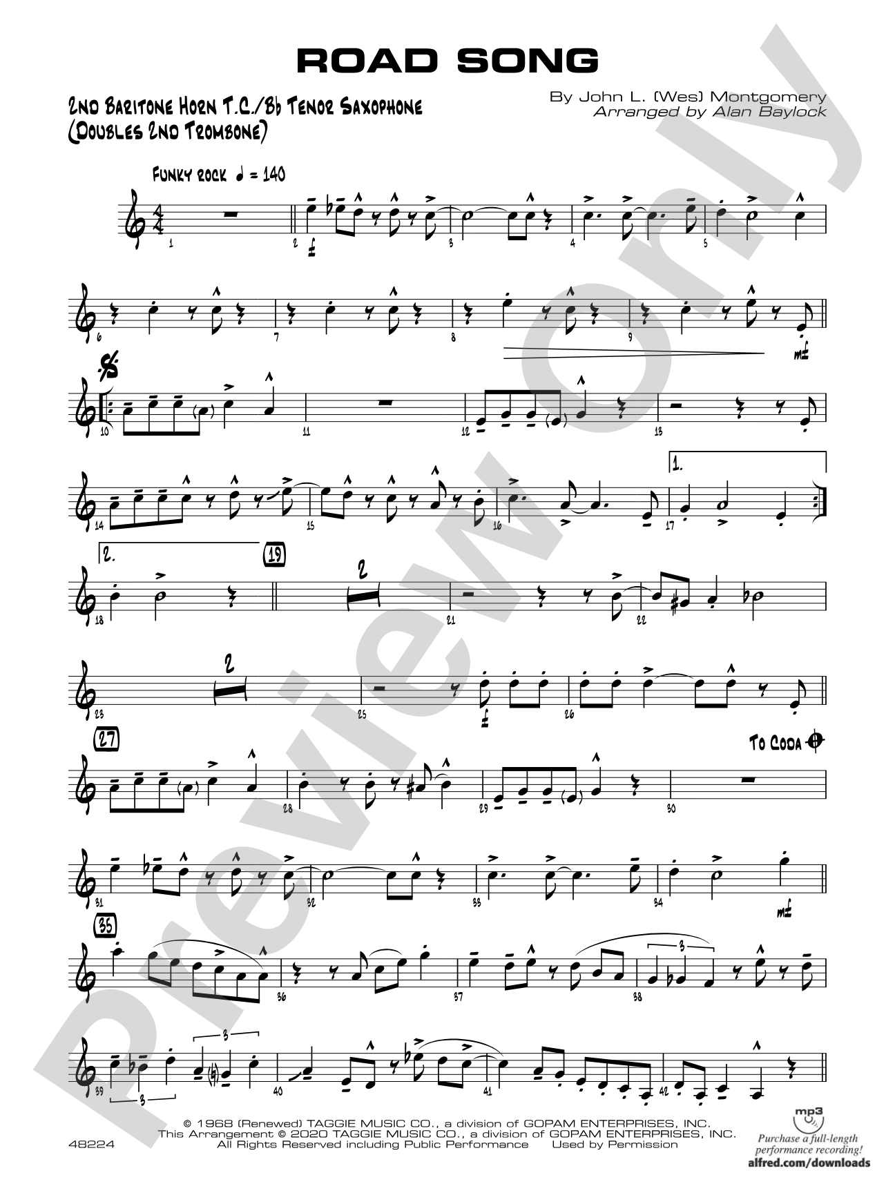Road Song: 2nd Baritone T.C.