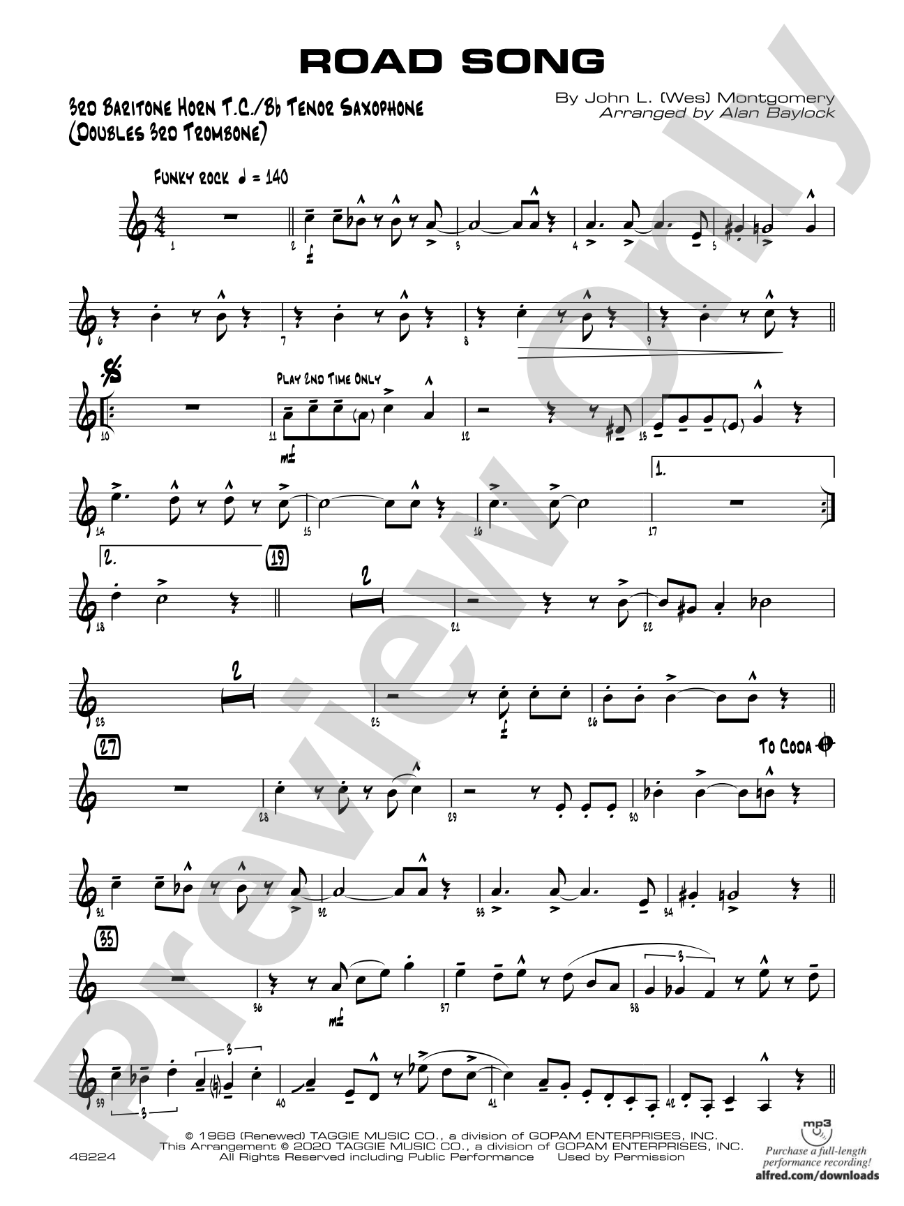 Road Song: 3rd Baritone T.C.