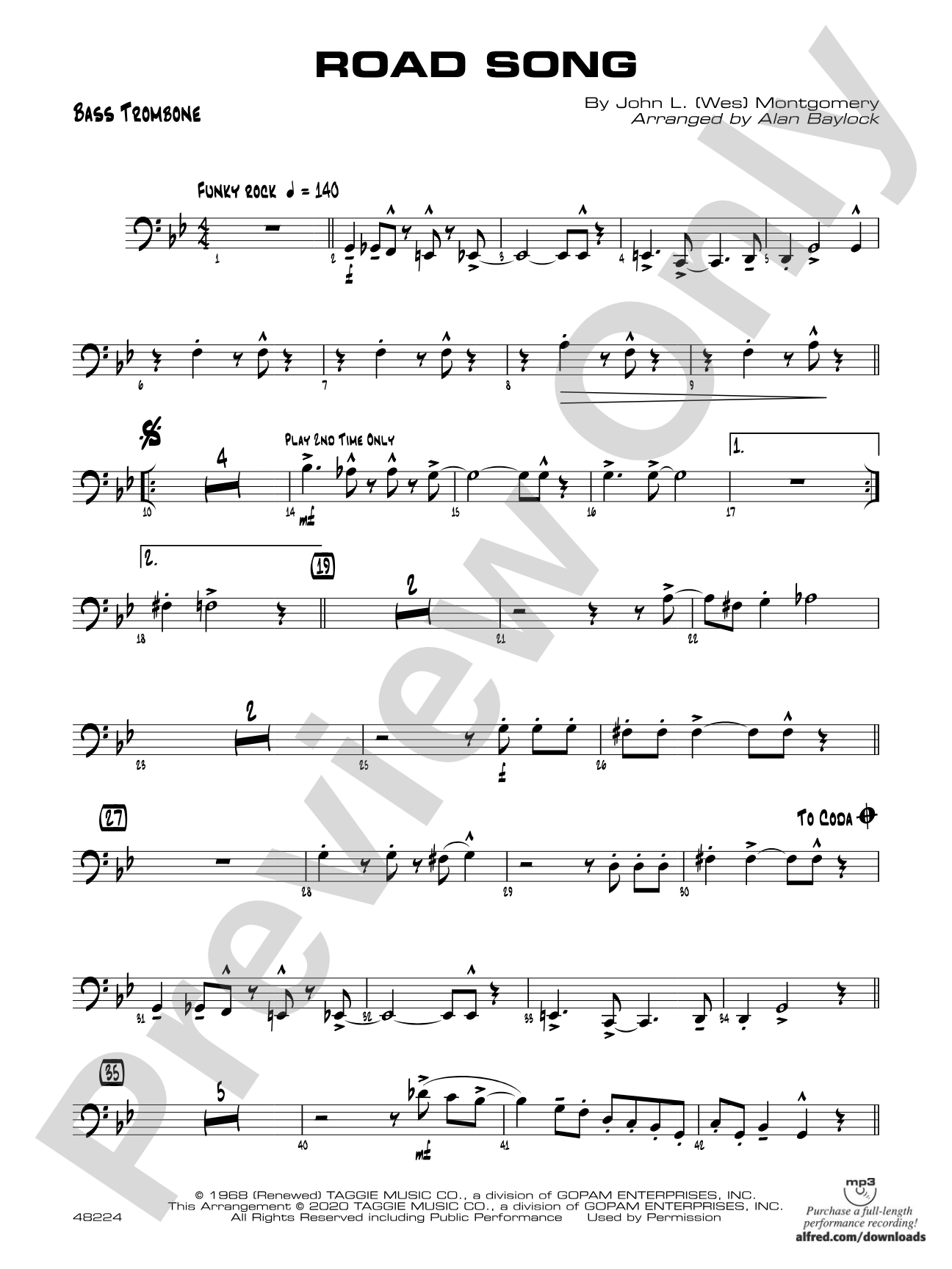 Road Song: Bass Trombone