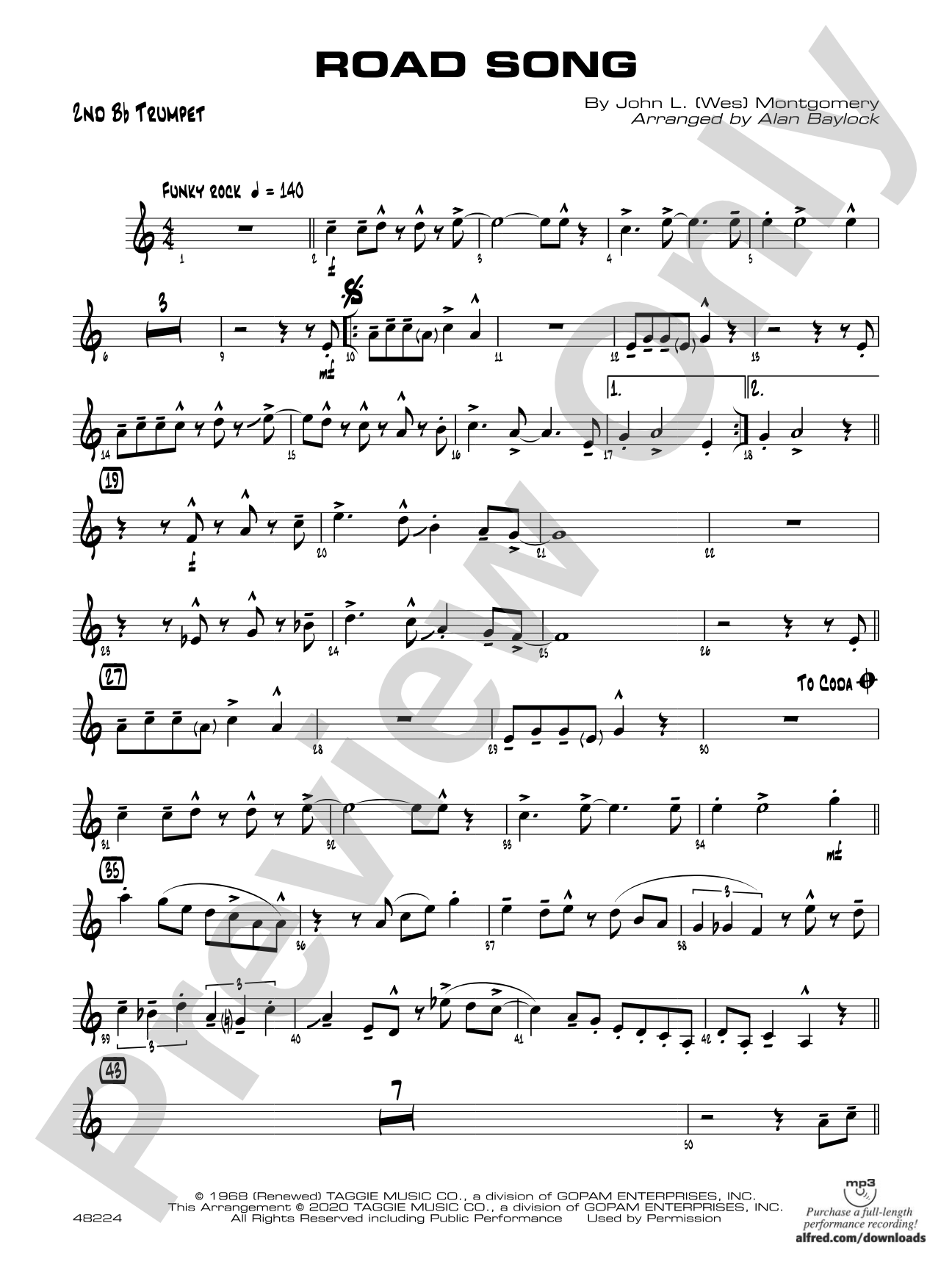 Road Song: 2nd B-flat Trumpet