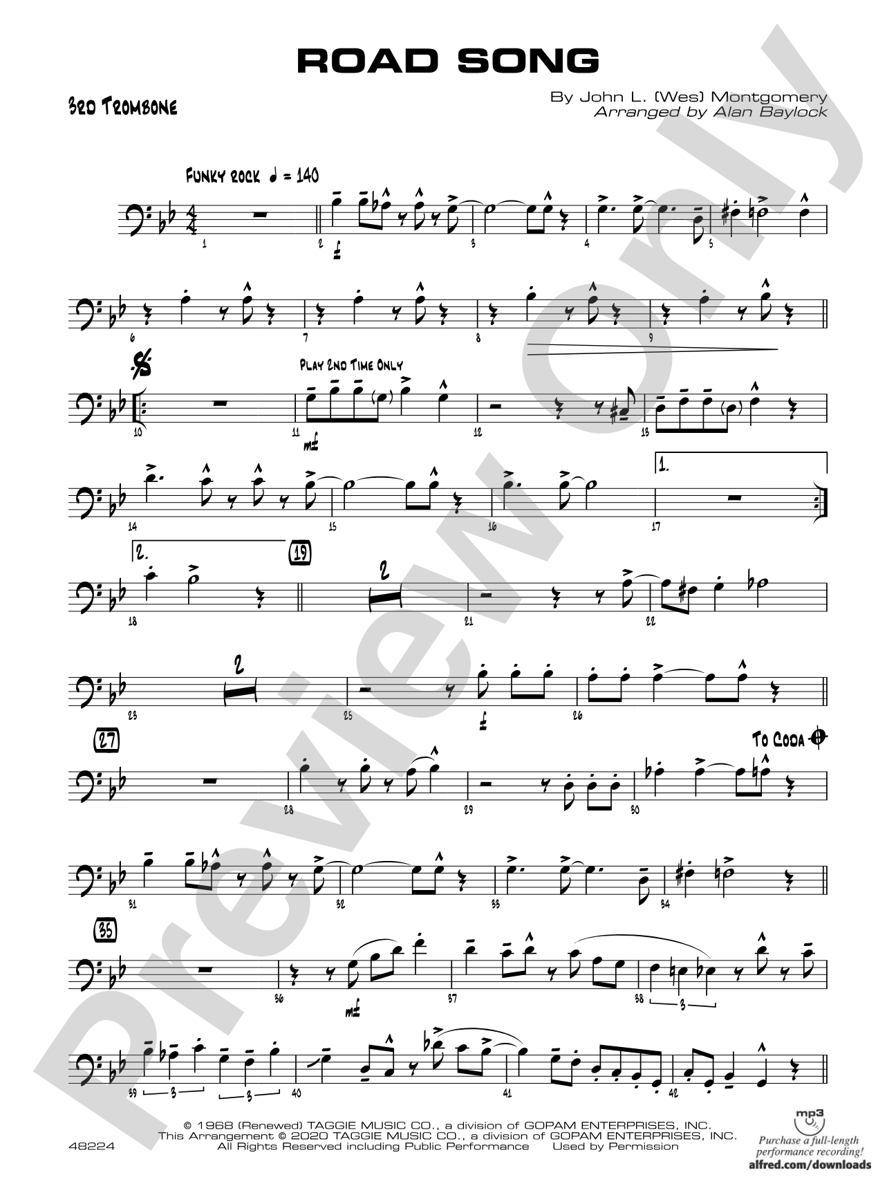 Road Song: 3rd Trombone