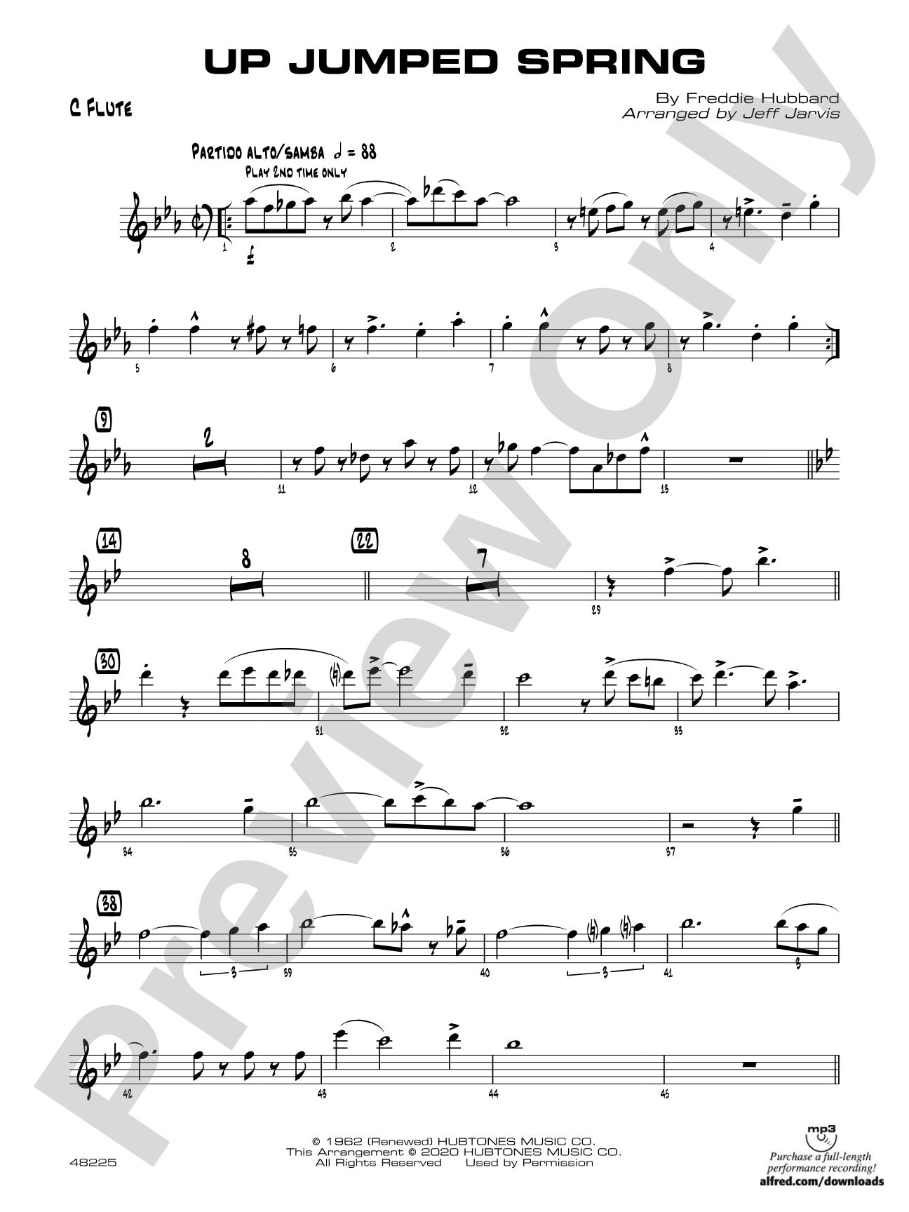 Up Jumped Spring: Flute