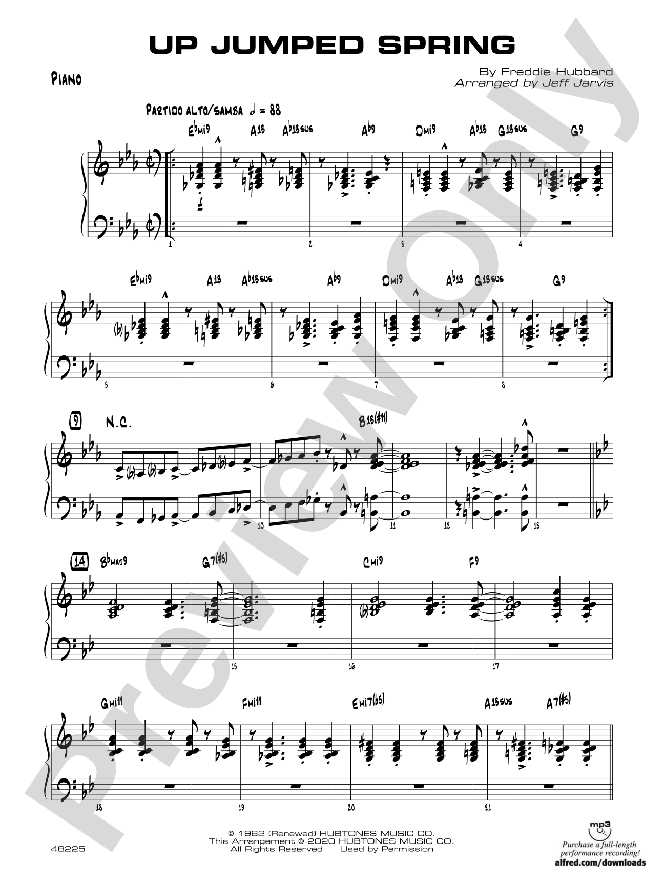 Up Jumped Spring: Piano Accompaniment