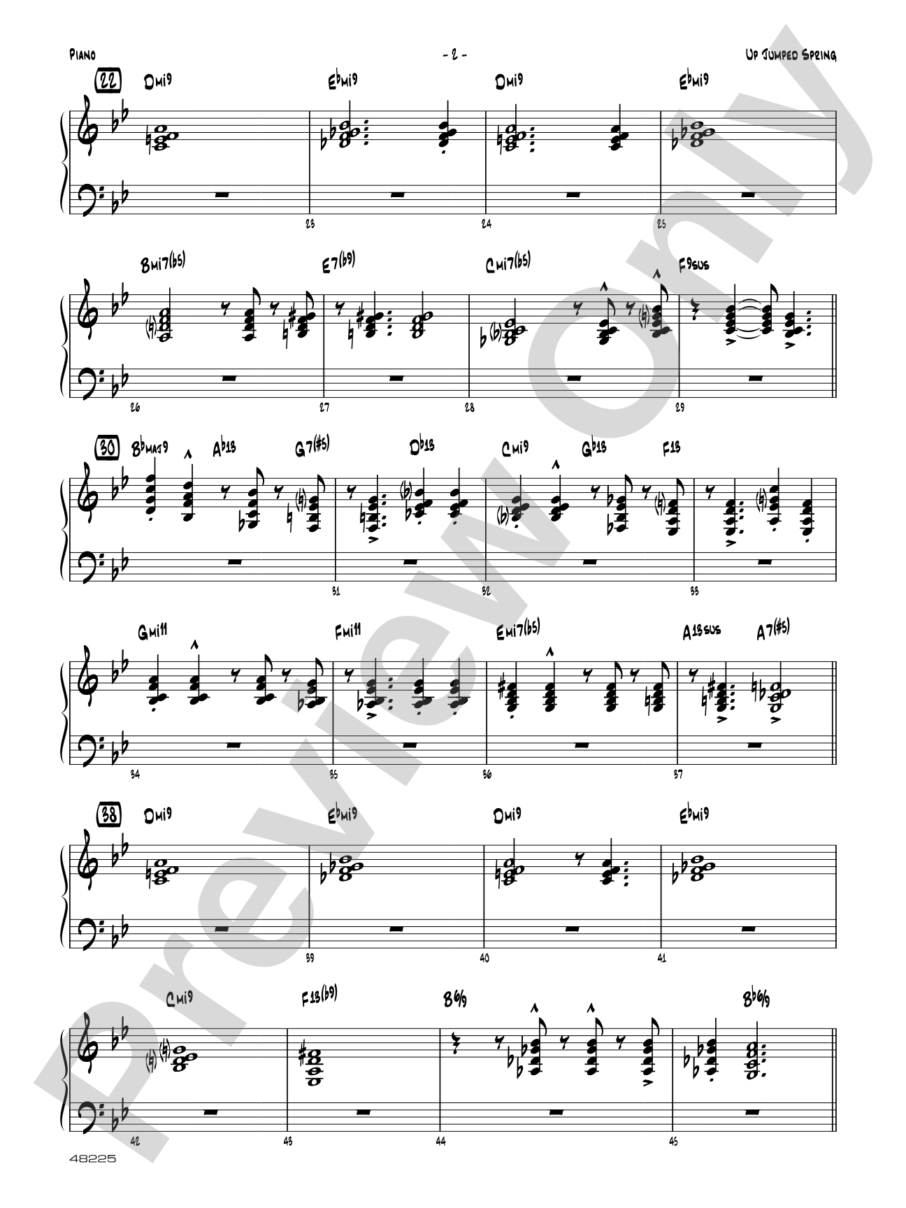 Up Jumped Spring: Piano Accompaniment