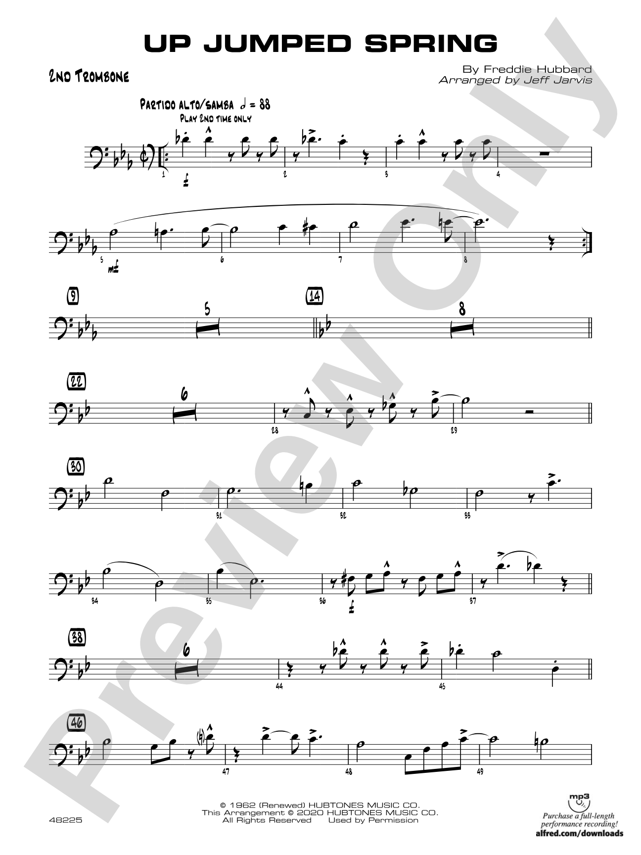 Up Jumped Spring: 2nd Trombone