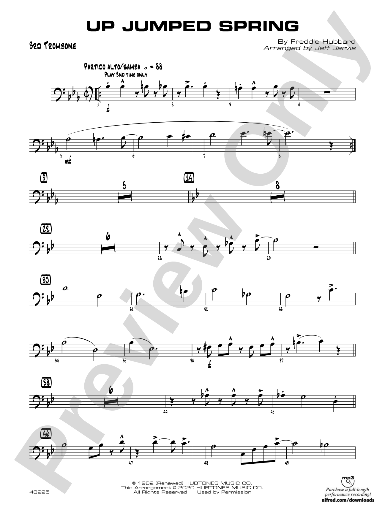 Up Jumped Spring: 3rd Trombone