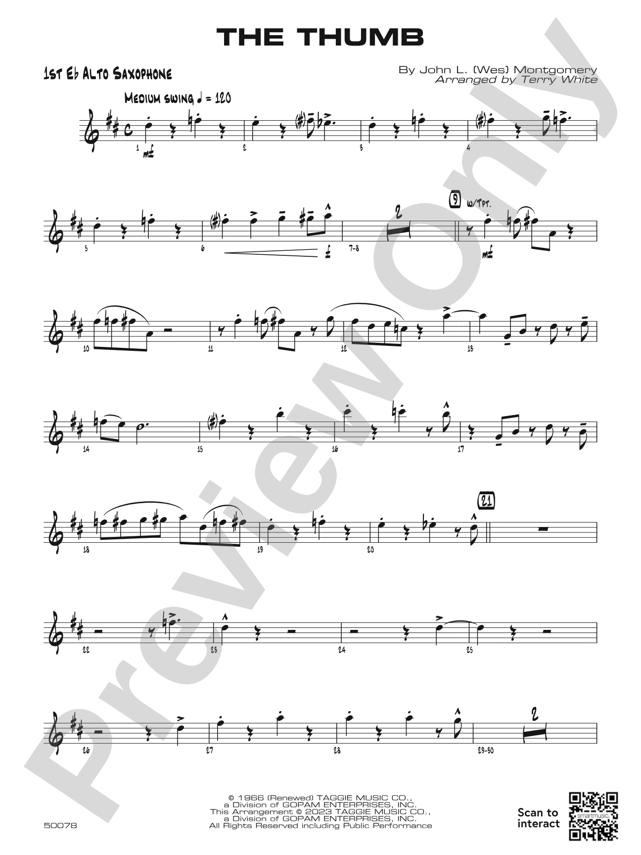 The Thumb: E-flat Alto Saxophone