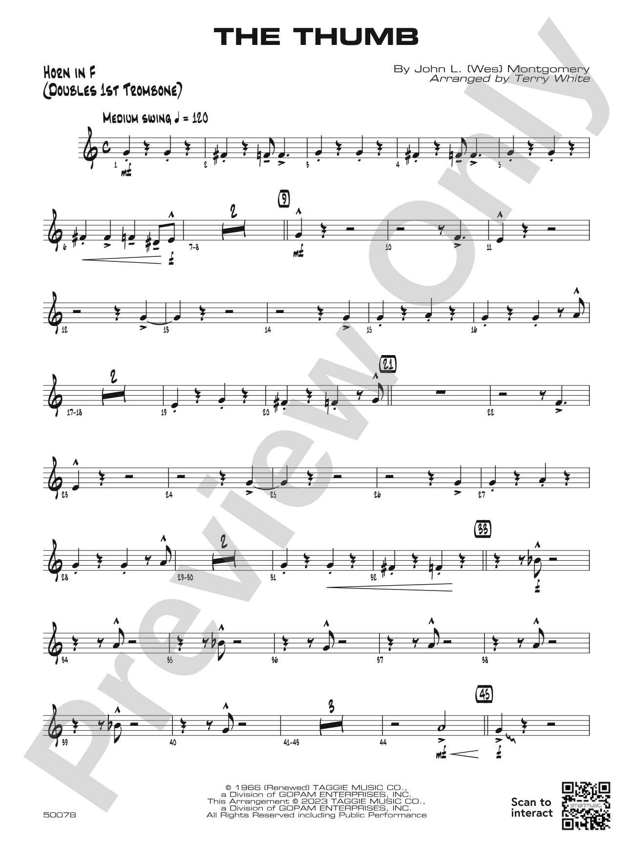The Thumb: 1st F Horn