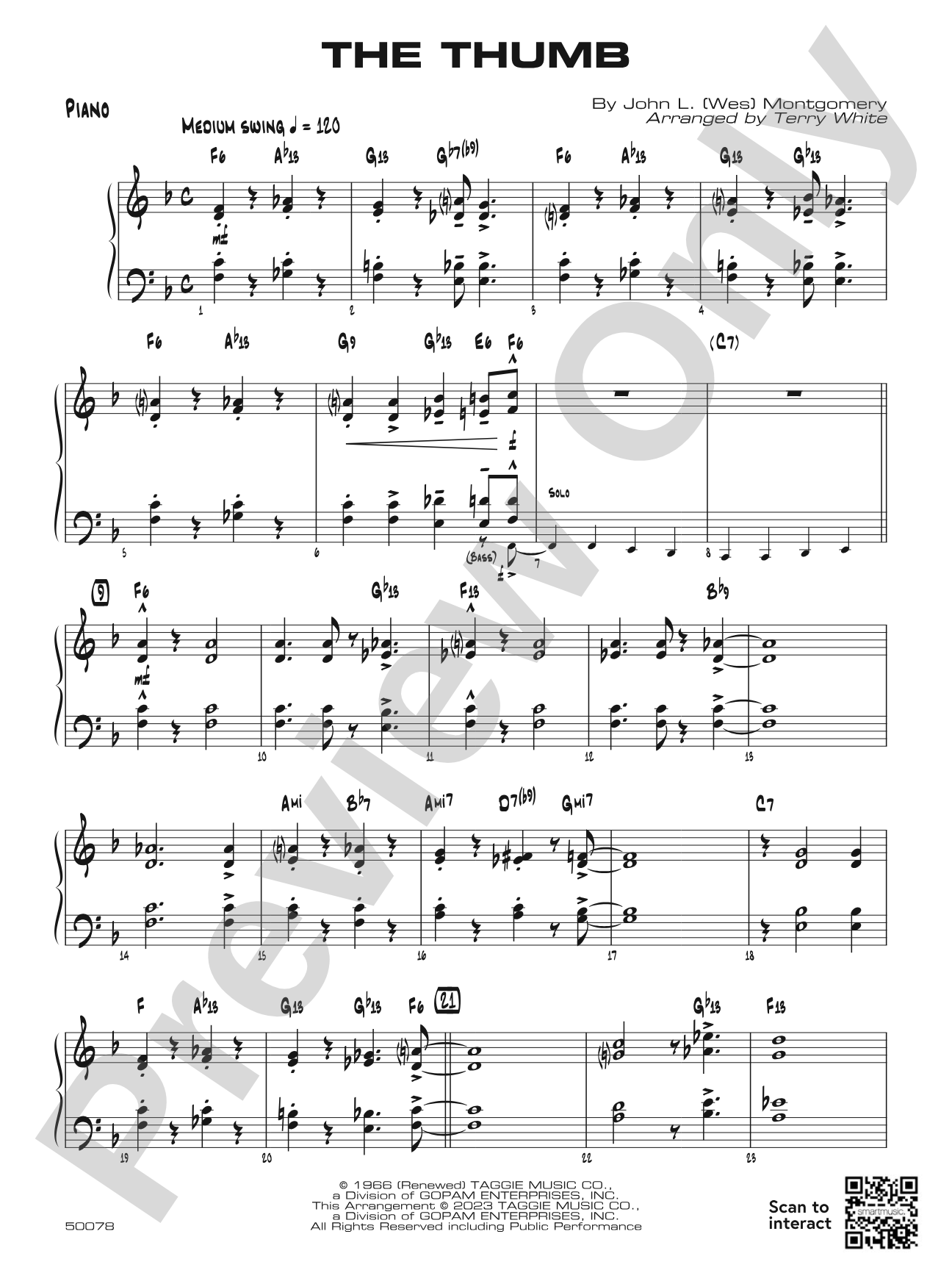The Thumb: Piano Accompaniment
