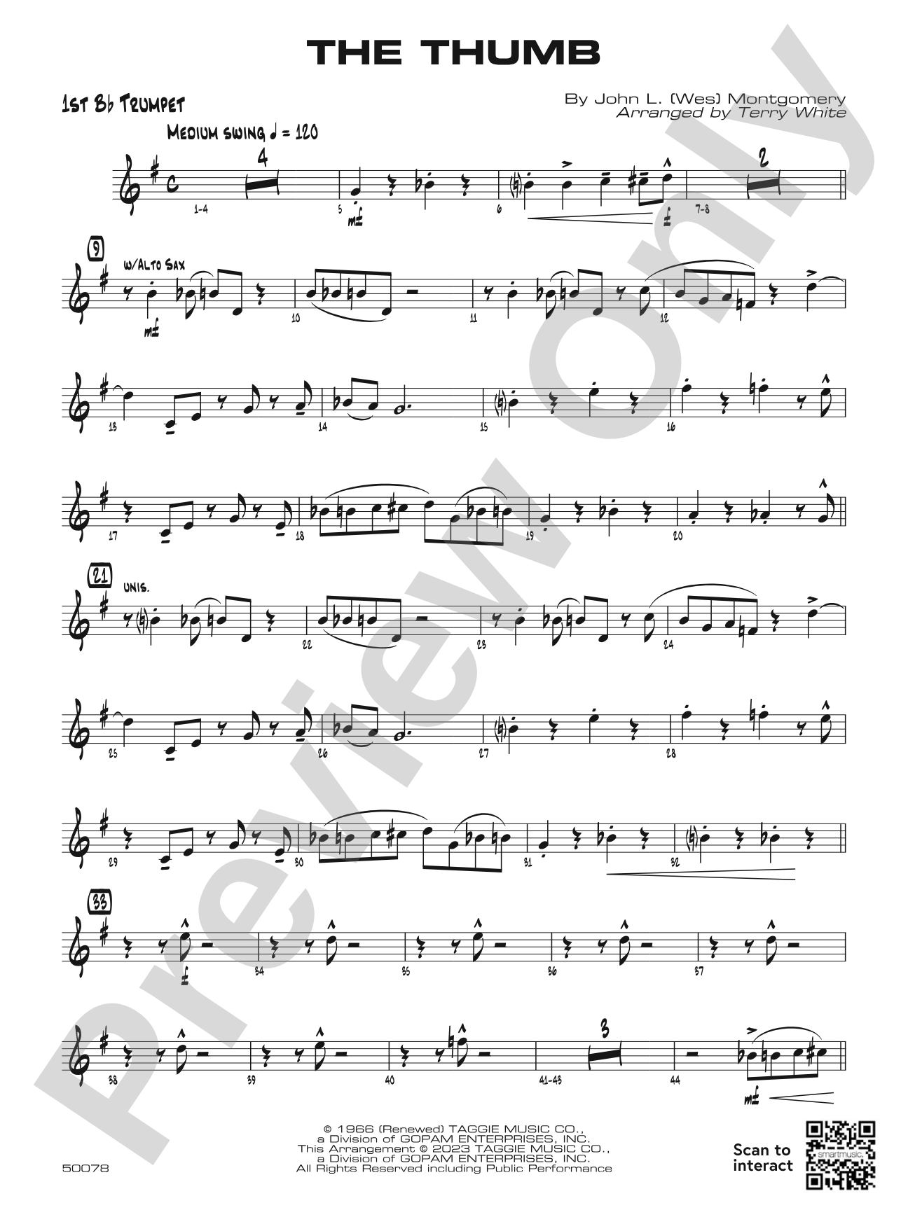 The Thumb: 1st B-flat Trumpet