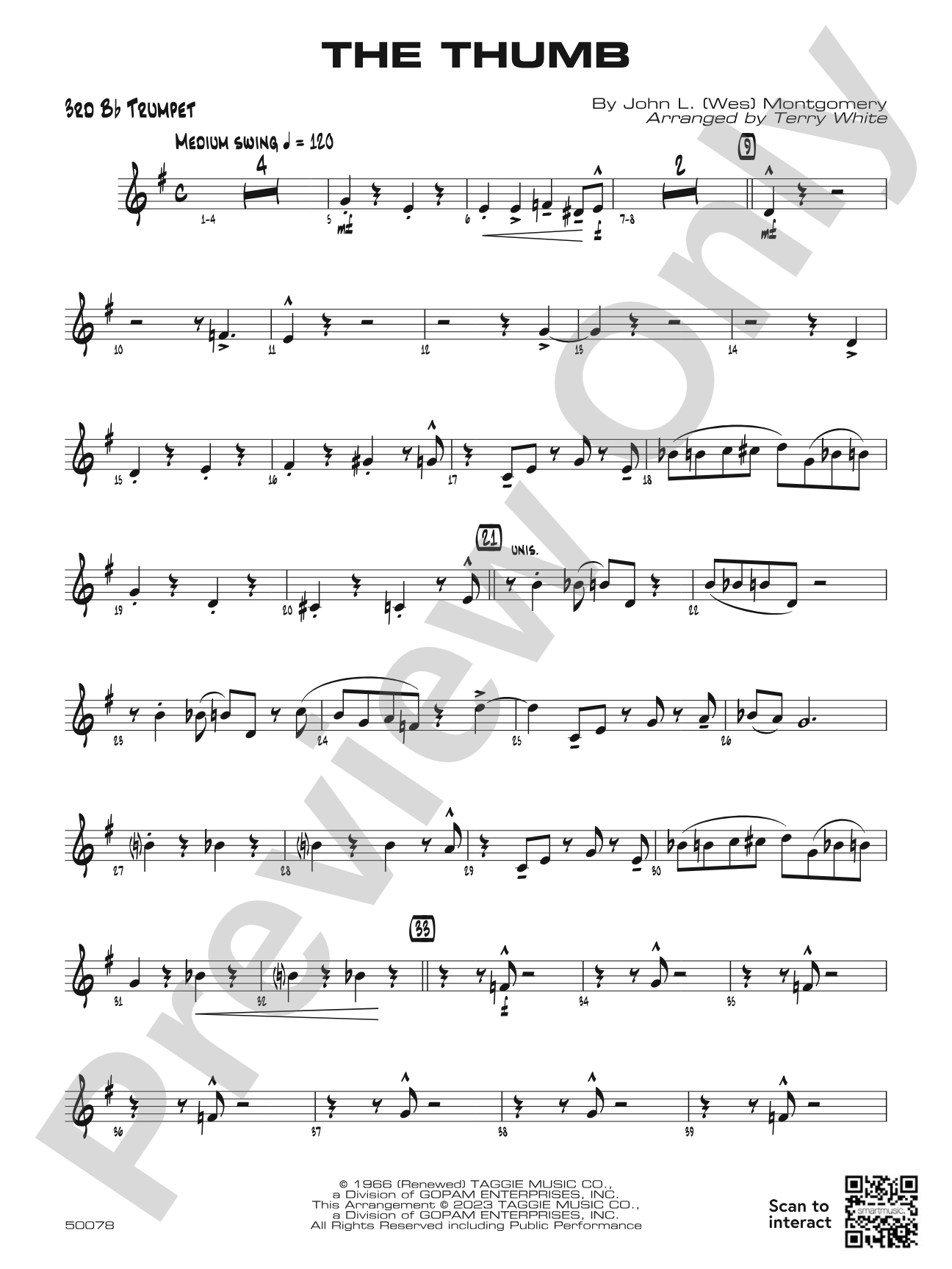 The Thumb: 3rd B-flat Trumpet