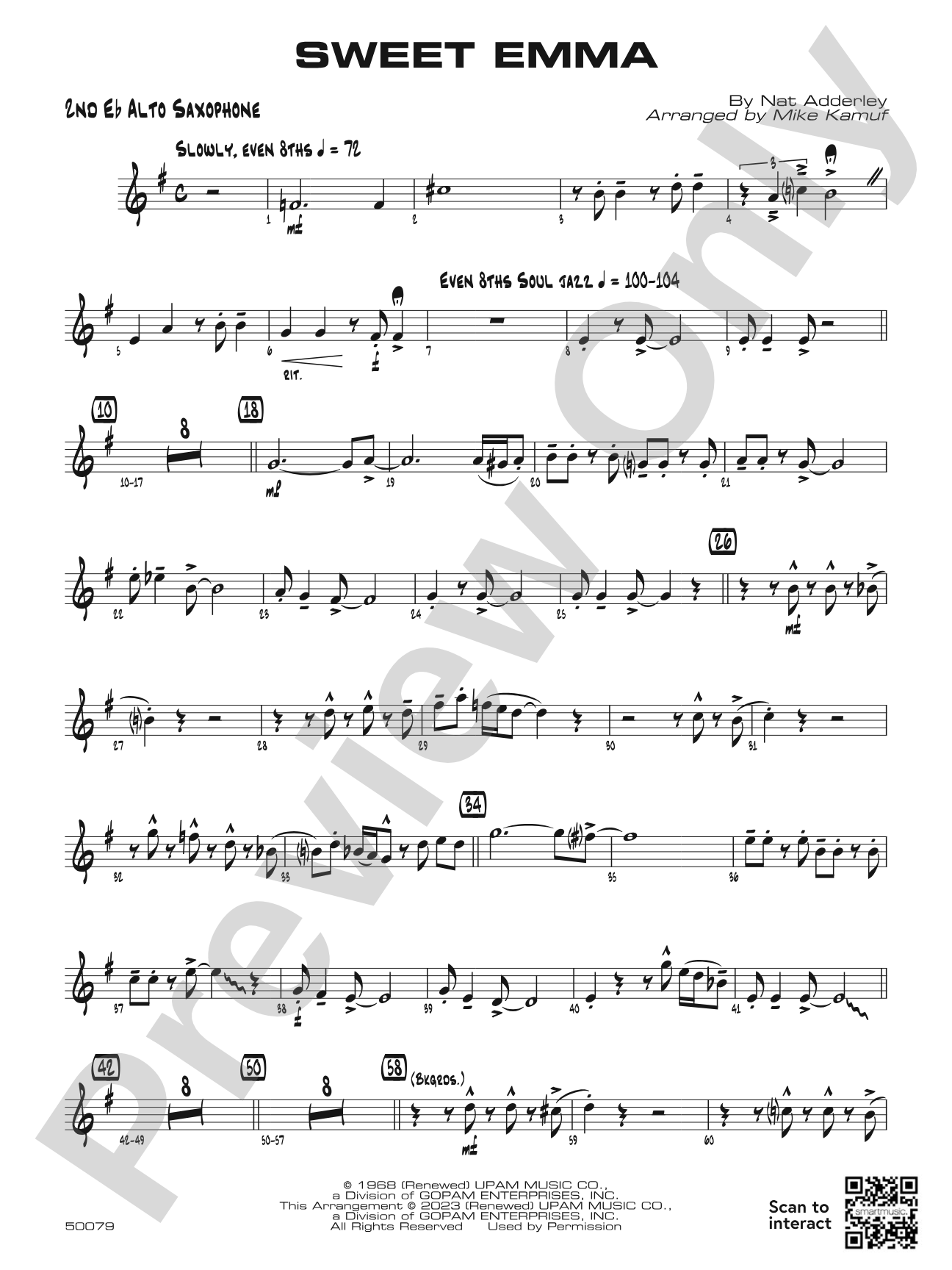 Sweet Emma: 2nd E-flat Alto Saxophone