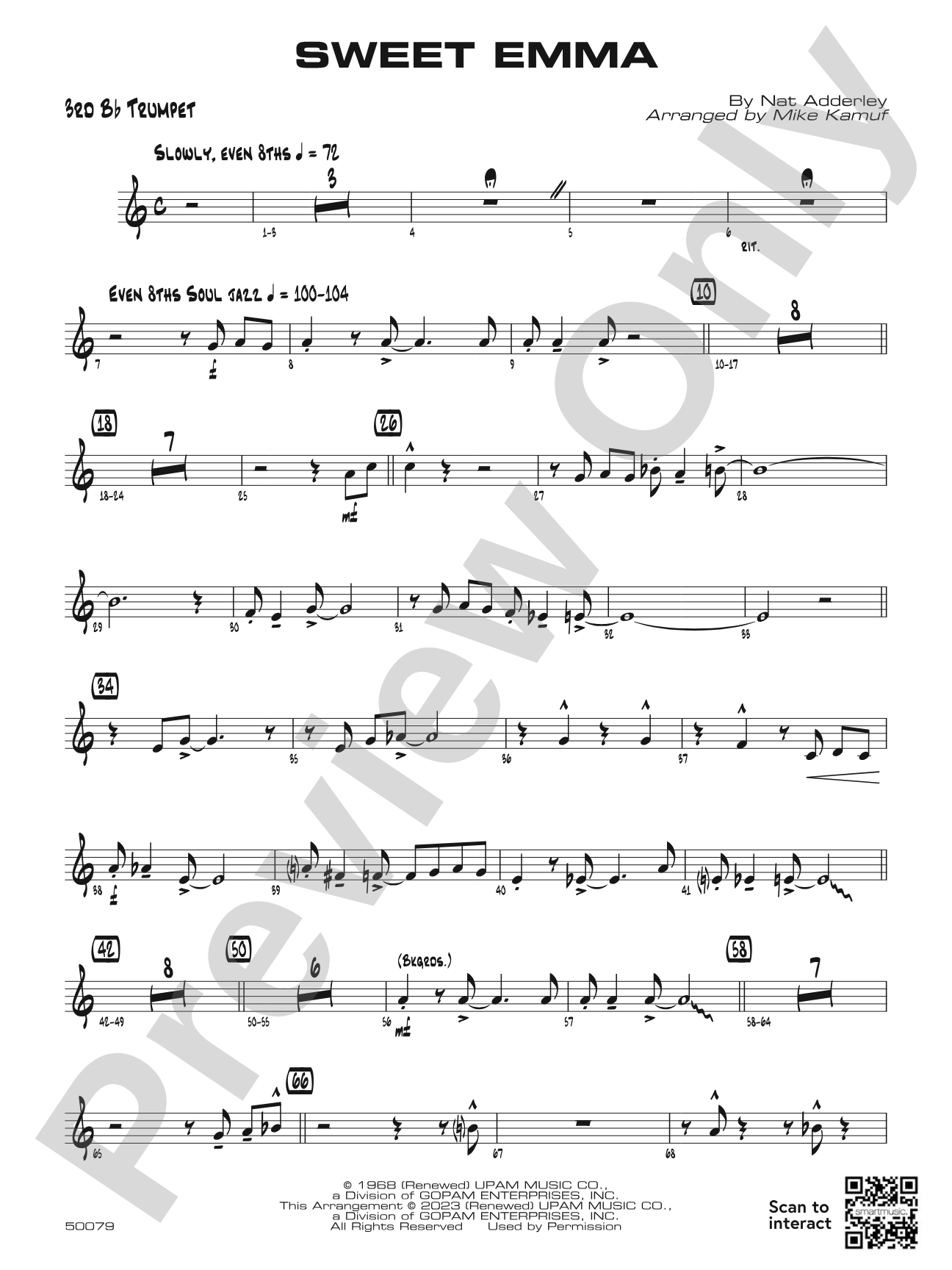 Sweet Emma: 3rd B-flat Trumpet