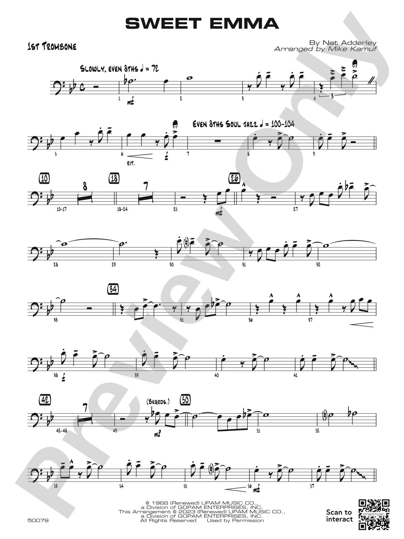 Sweet Emma: 1st Trombone