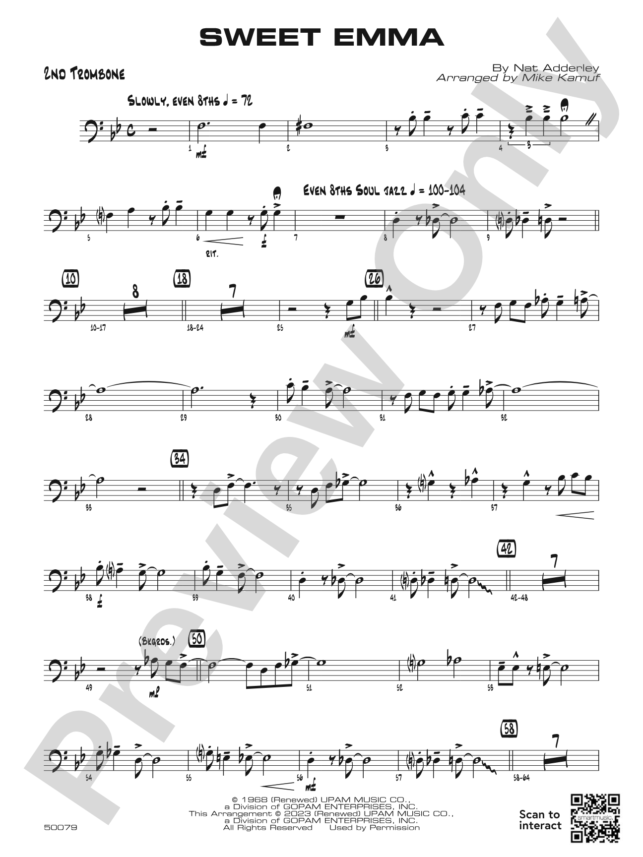 Sweet Emma: 2nd Trombone