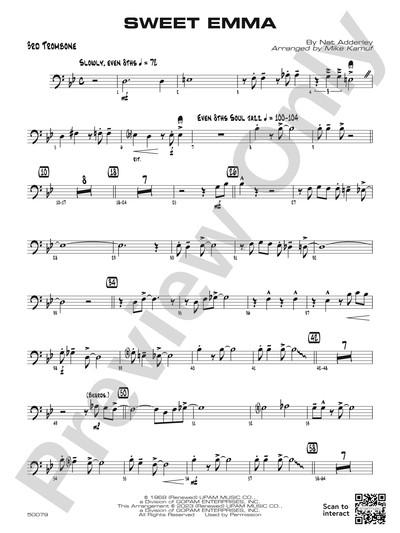 Sweet Emma: 3rd Trombone