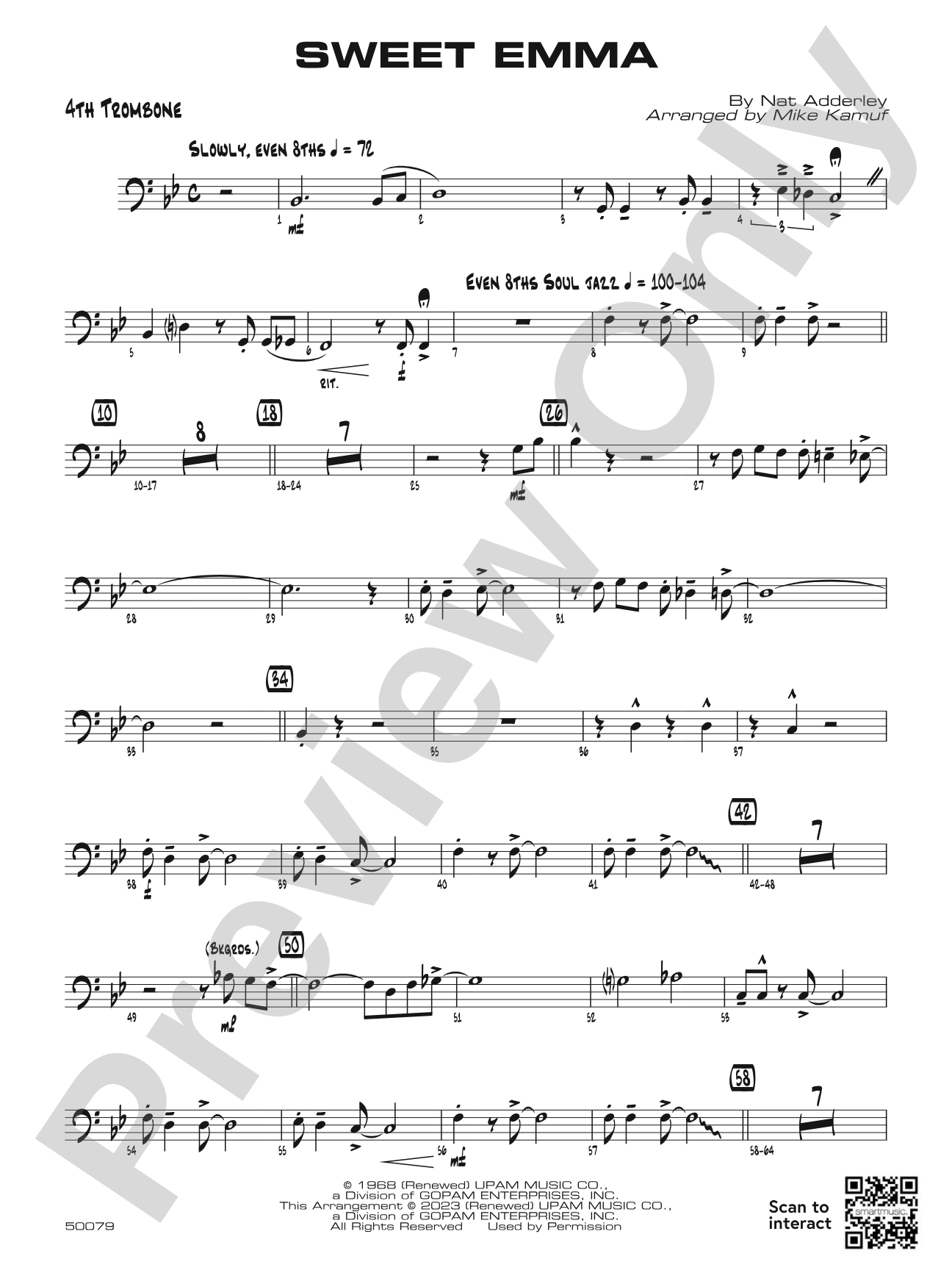 Sweet Emma: 4th Trombone