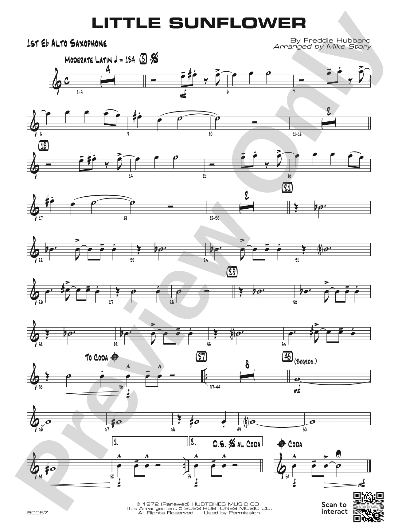 Little Sunflower: E-flat Alto Saxophone