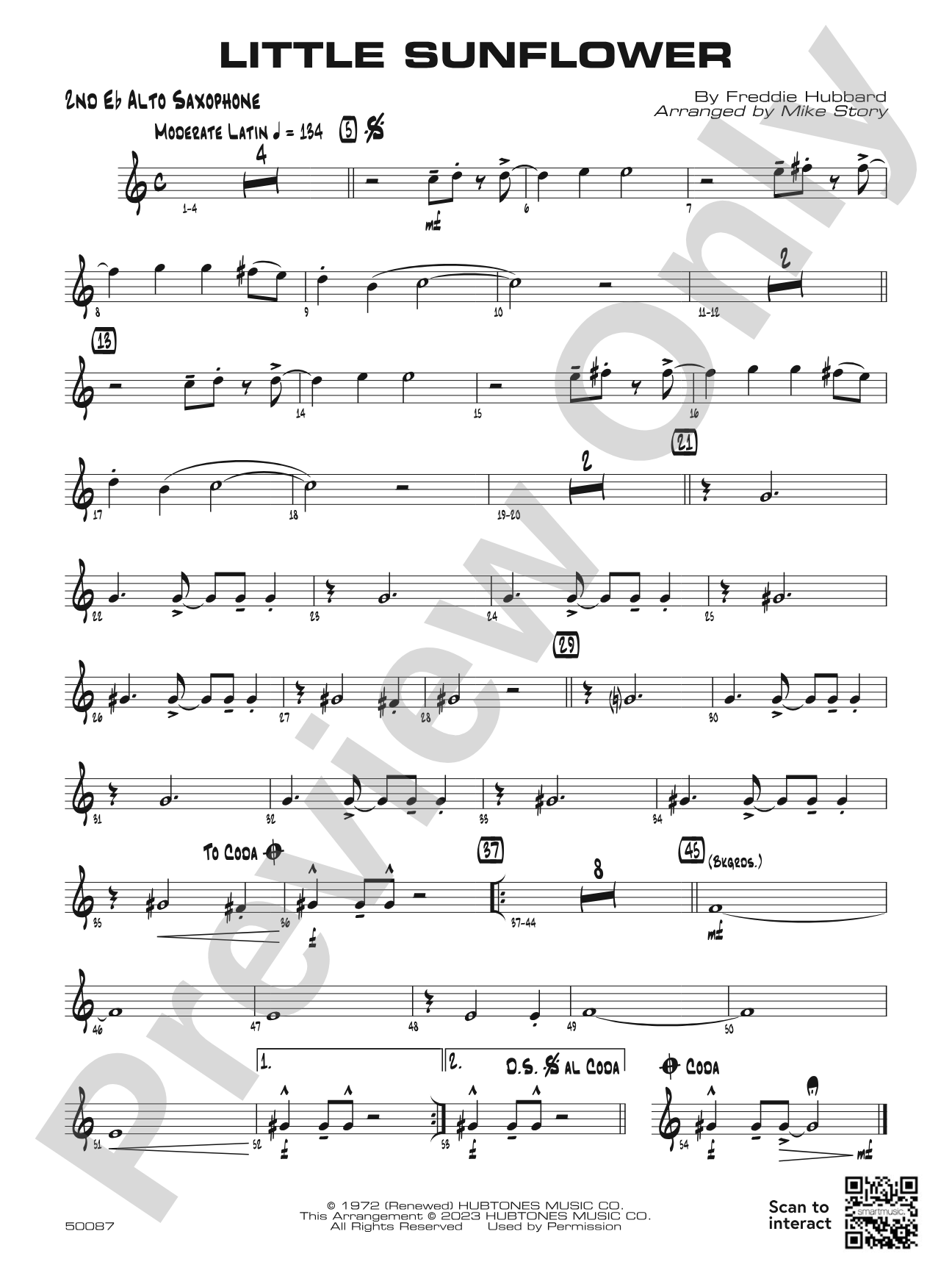 Little Sunflower: 2nd E-flat Alto Saxophone