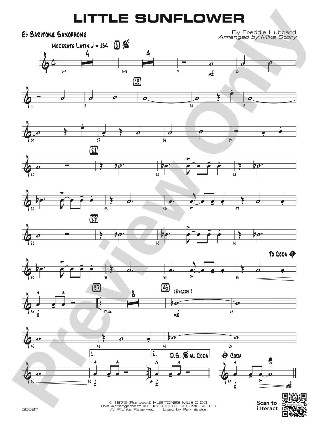 Little Sunflower: E-flat Baritone Saxophone