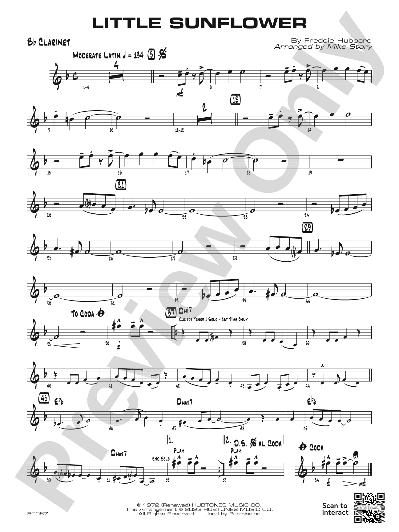 Little Sunflower: 1st B-flat Clarinet