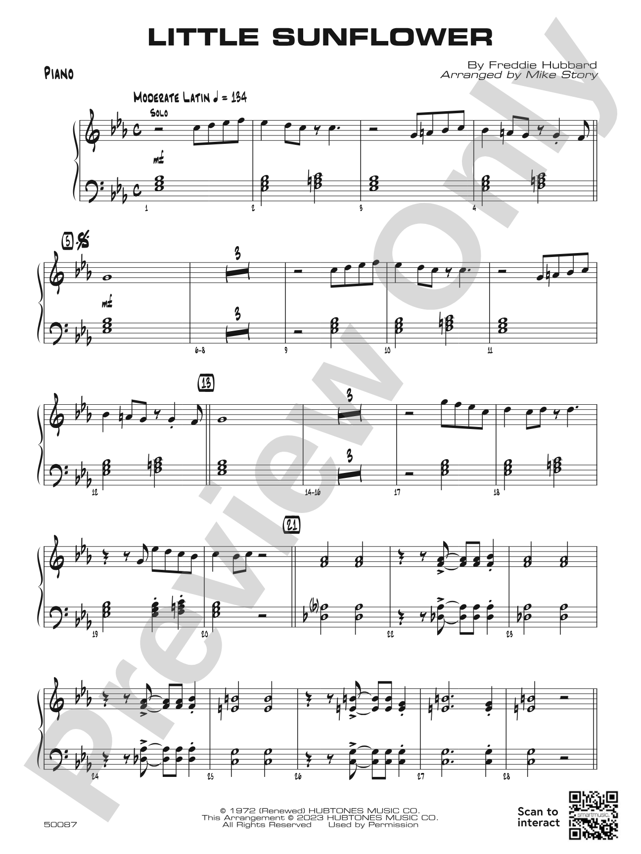 Little Sunflower: Piano Accompaniment