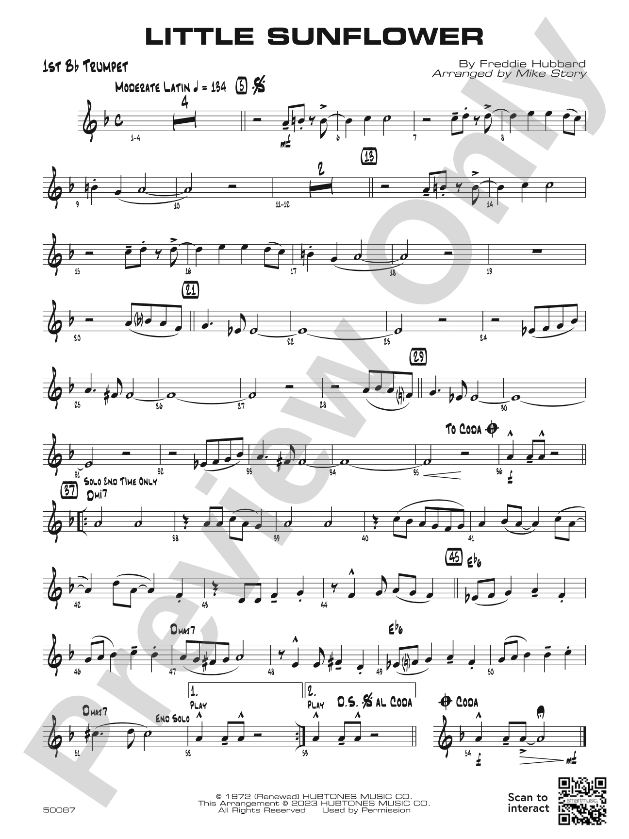 Little Sunflower: 1st B-flat Trumpet