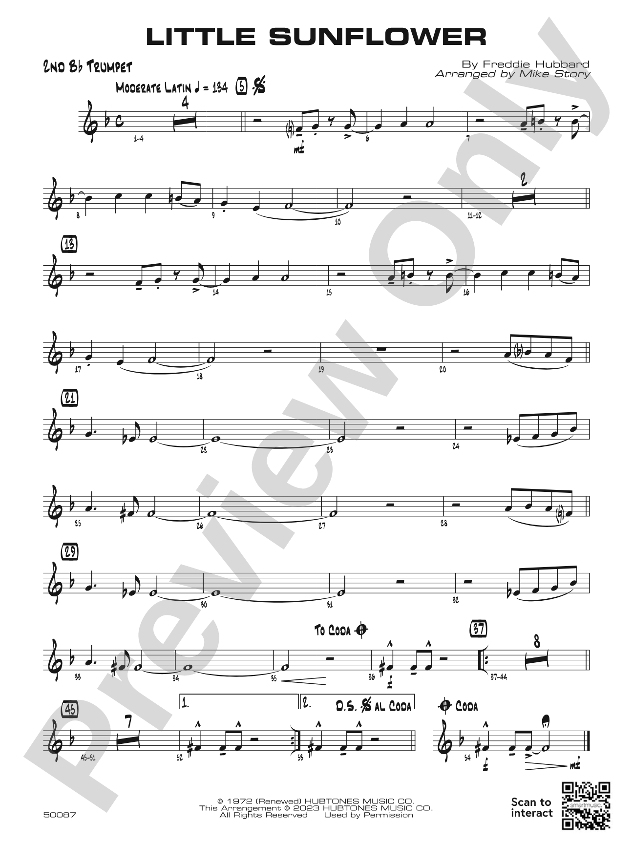 Little Sunflower: 2nd B-flat Trumpet