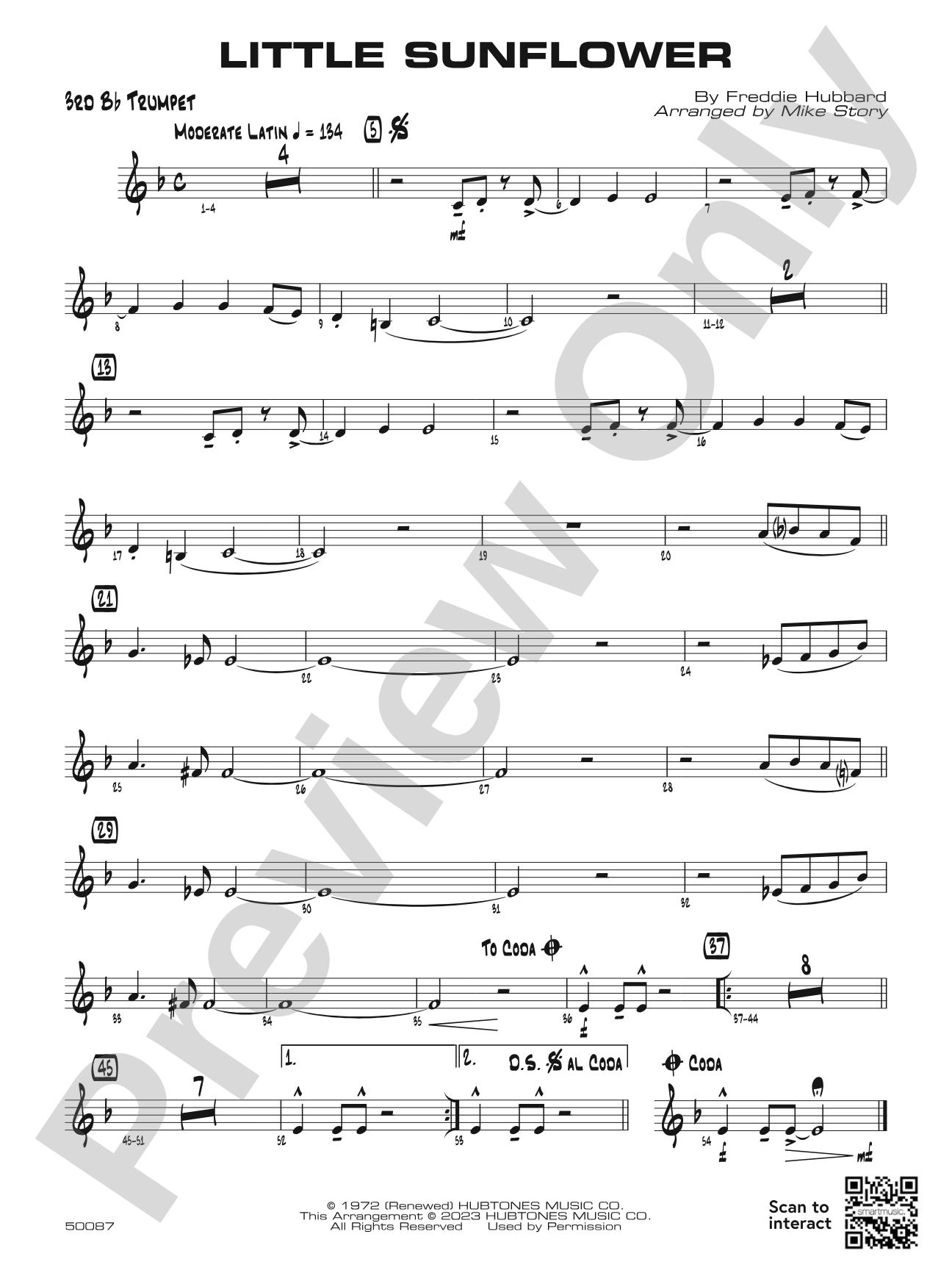 Little Sunflower: 3rd B-flat Trumpet