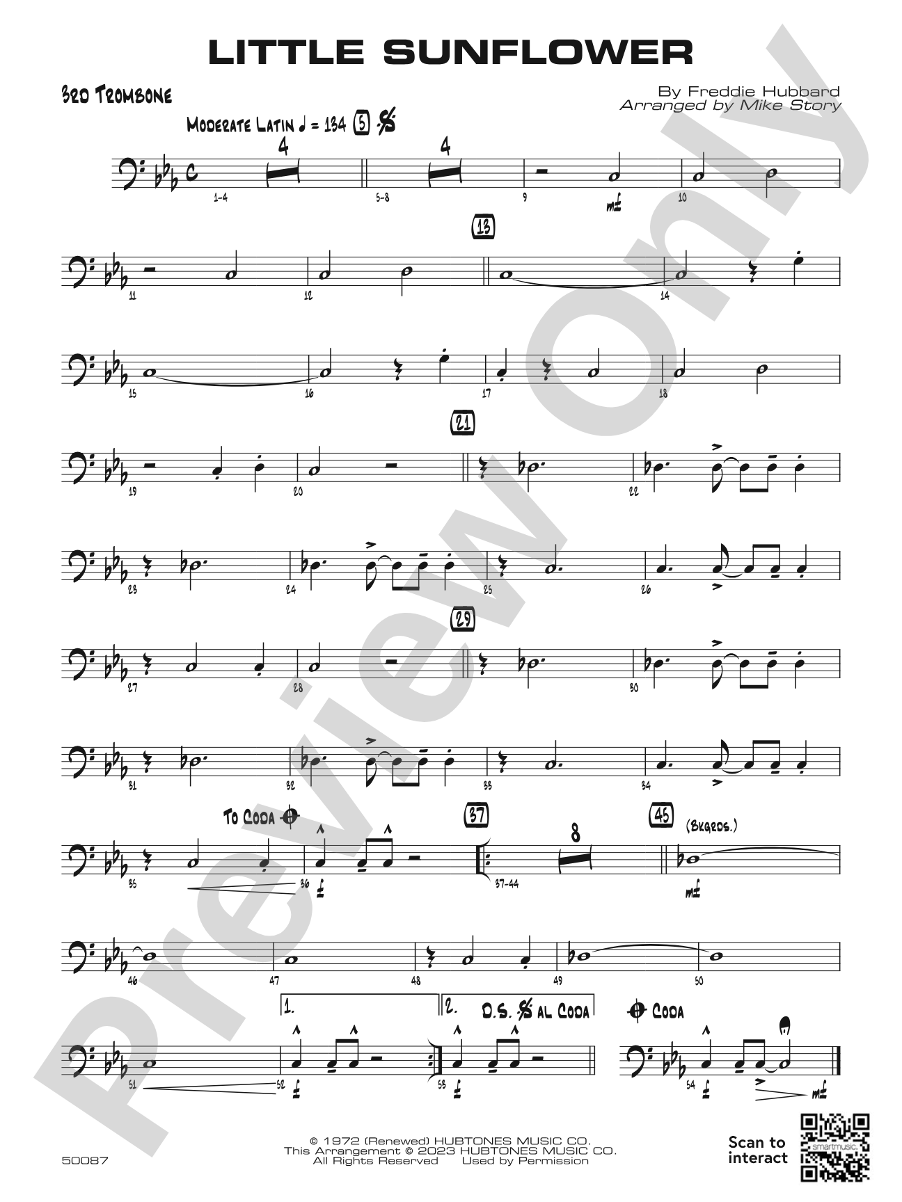 Little Sunflower: 3rd Trombone