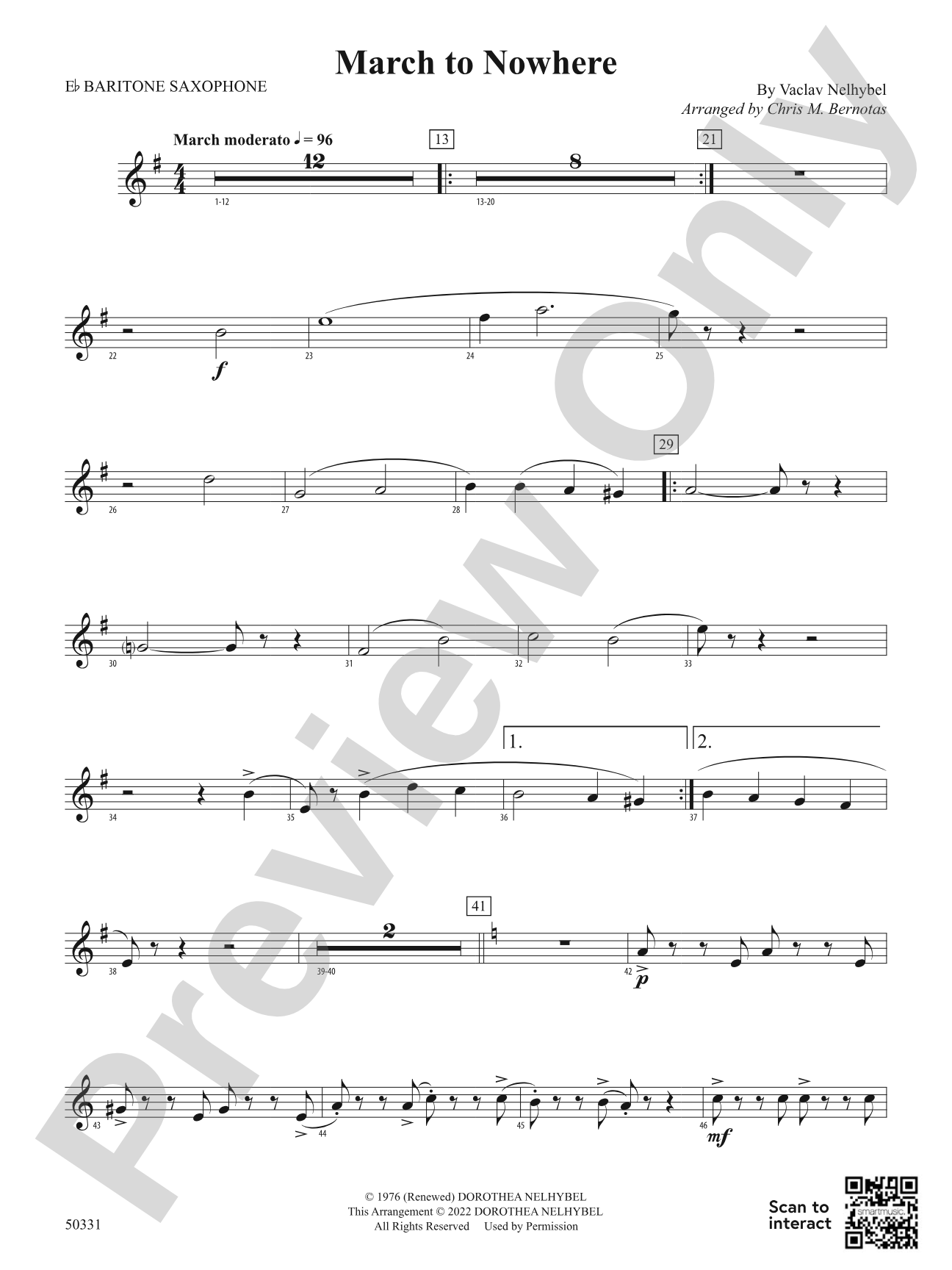 March to Nowhere: E-flat Baritone Saxophone