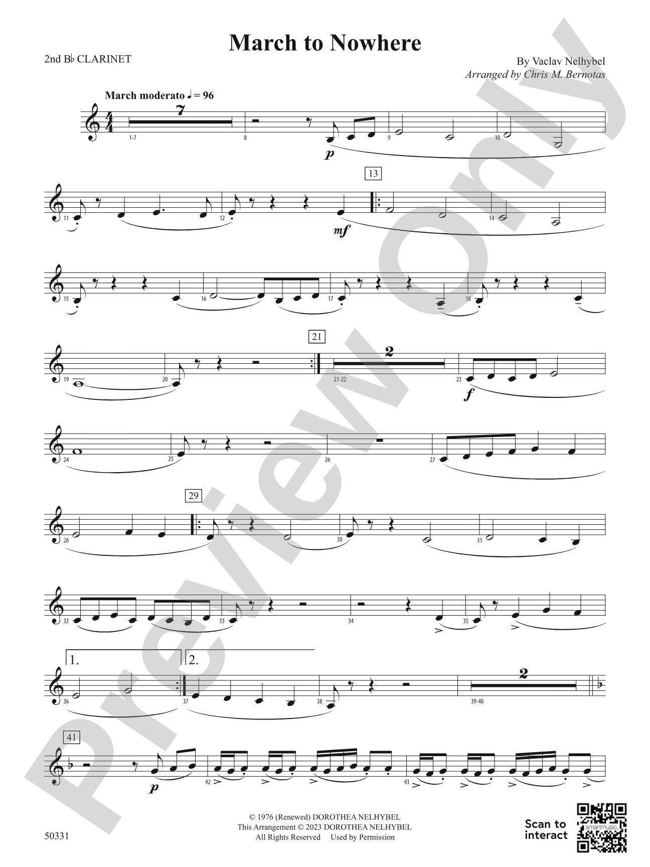 March to Nowhere: 2nd B-flat Clarinet