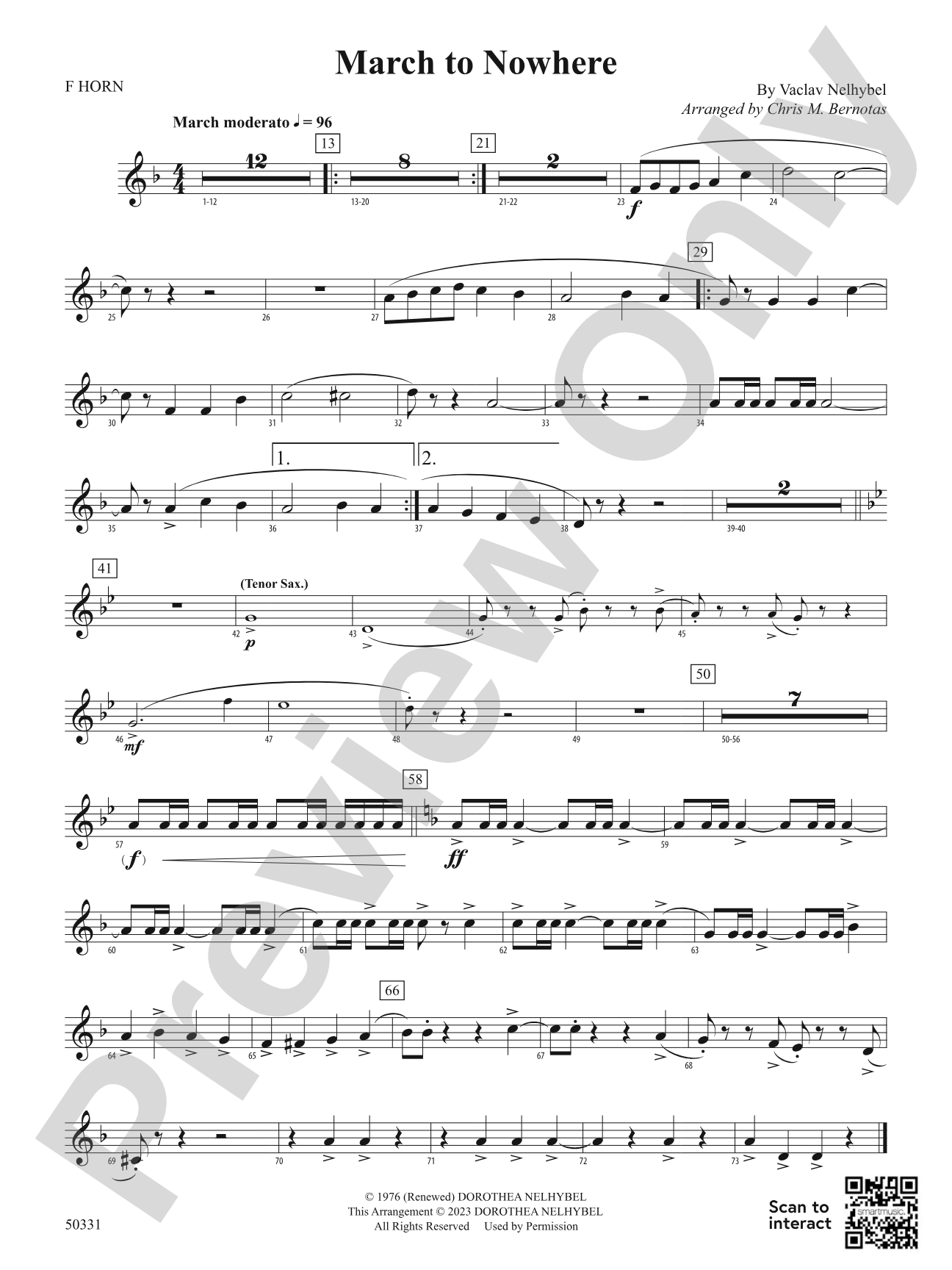 March to Nowhere: 1st F Horn