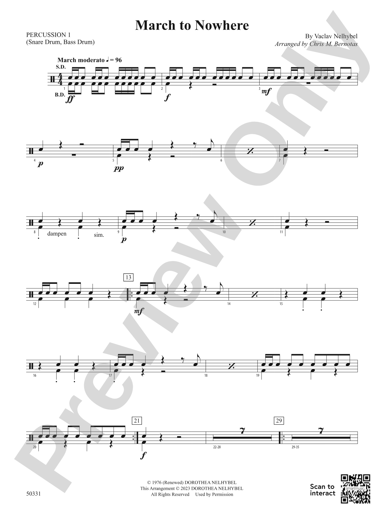 March to Nowhere: 1st Percussion