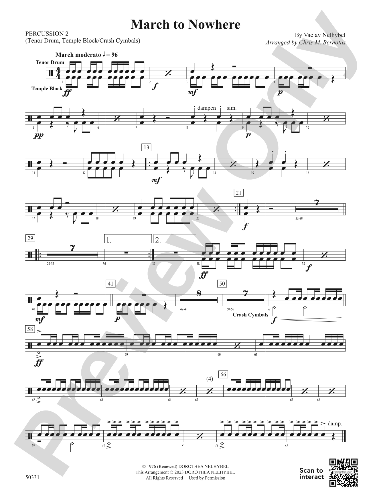 March to Nowhere: 2nd Percussion