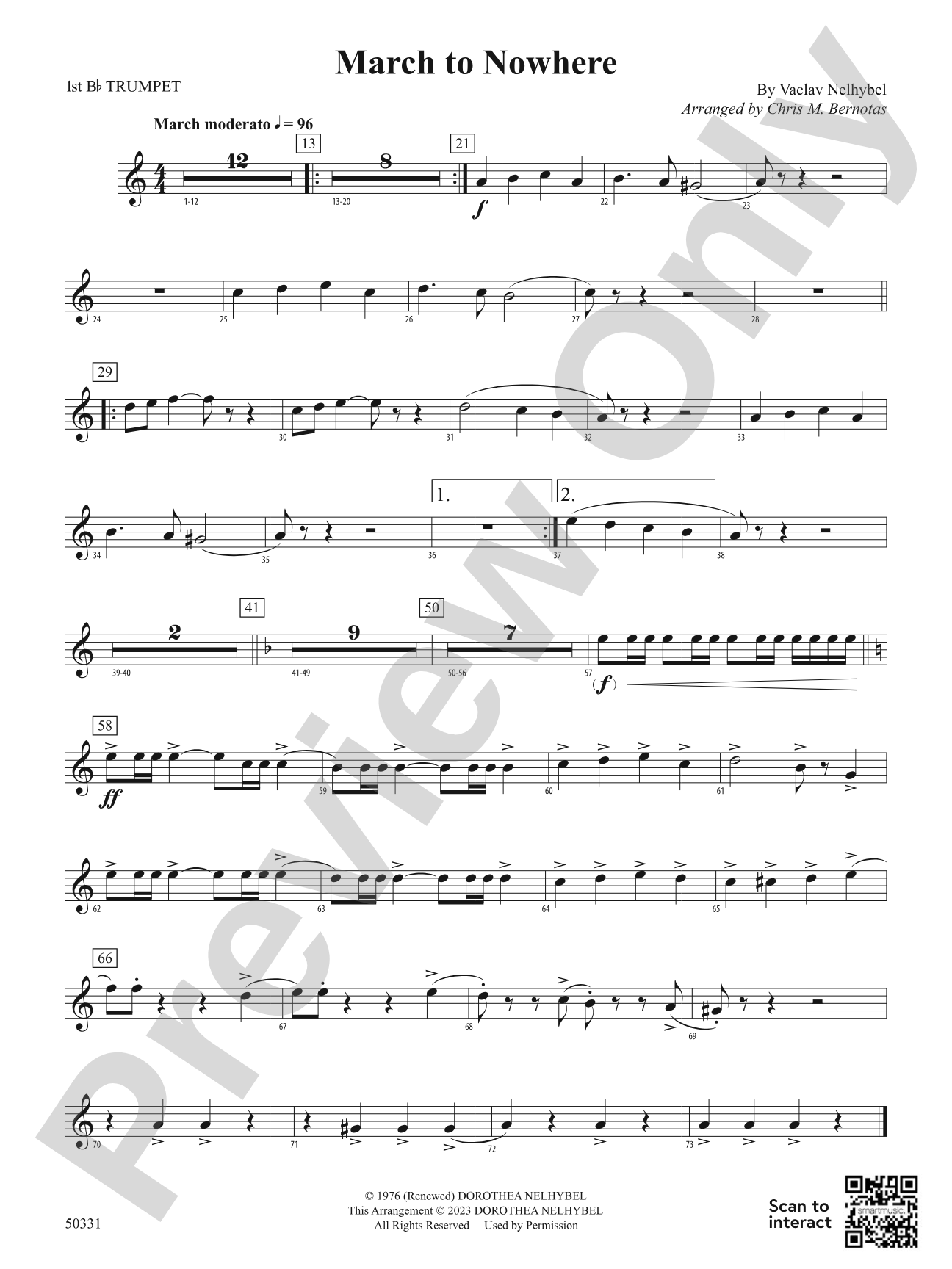 March to Nowhere: 1st B-flat Trumpet