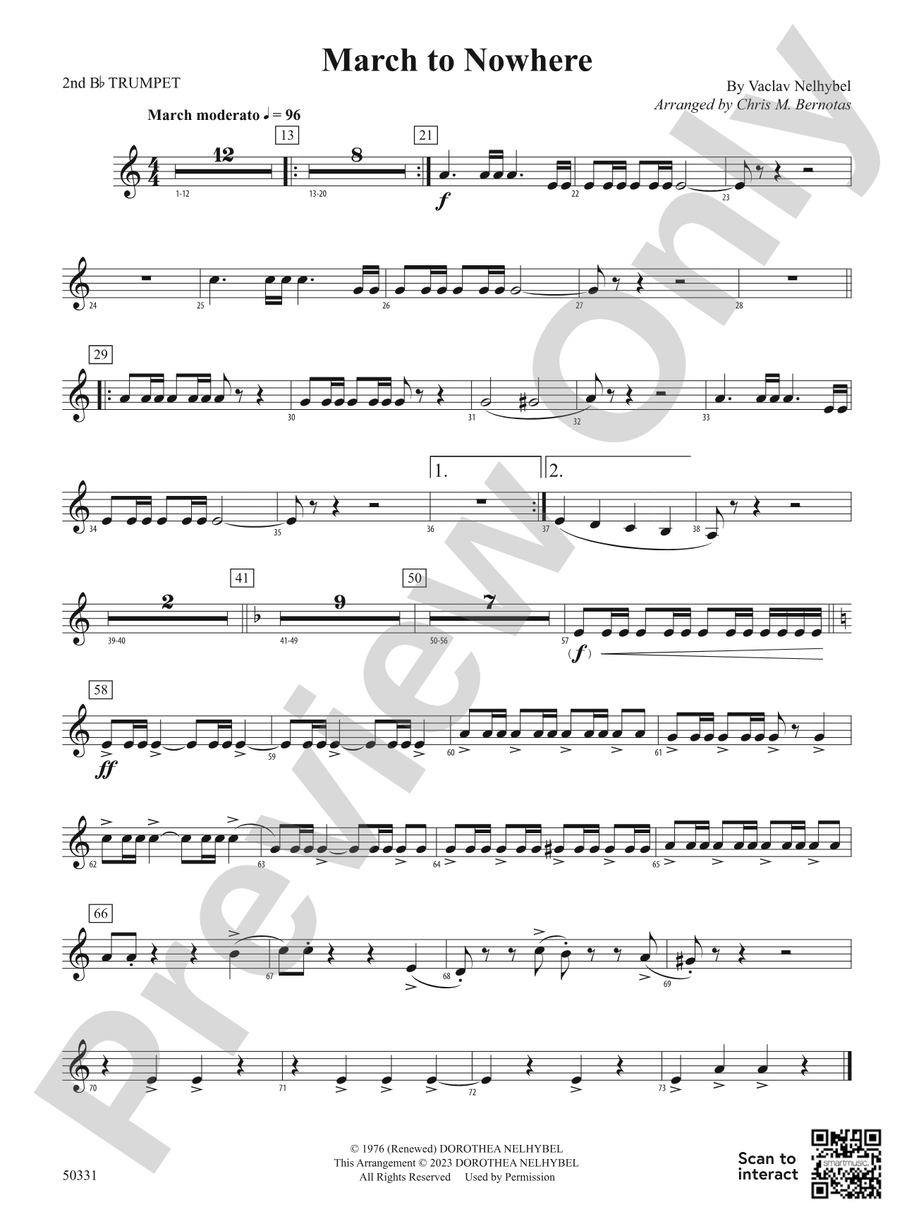 March to Nowhere: 2nd B-flat Trumpet