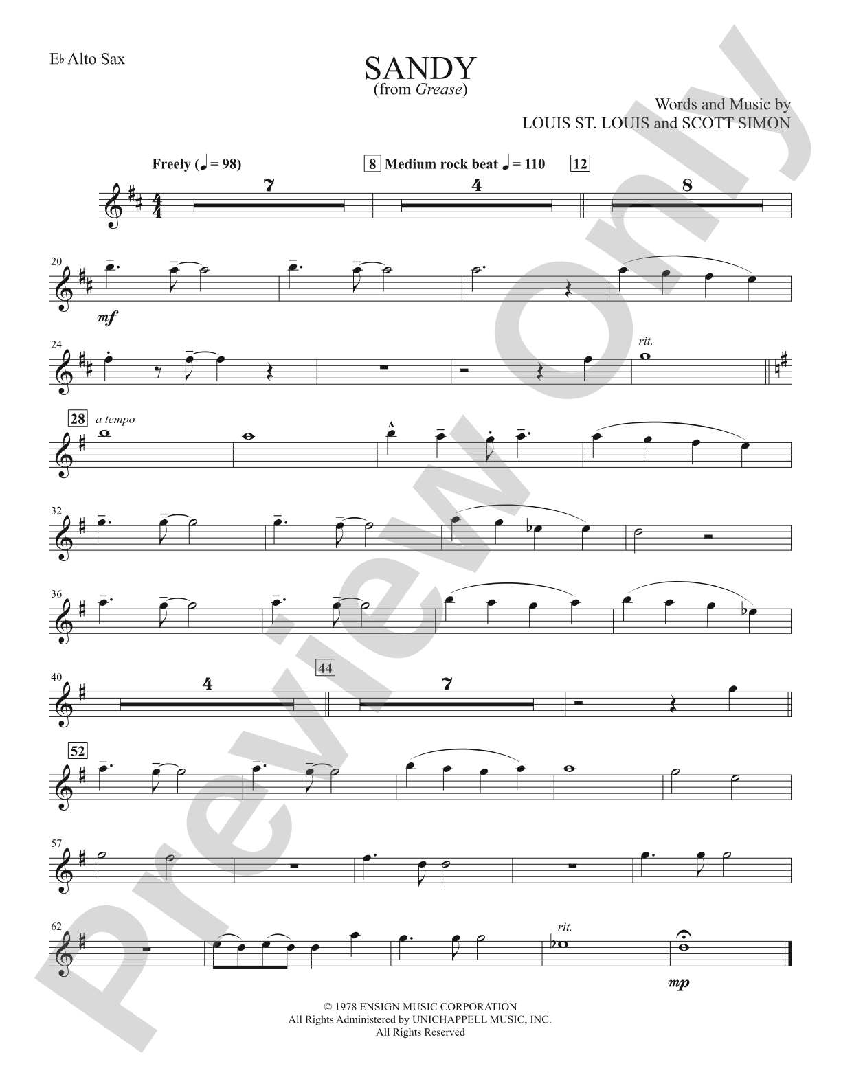 Sandy: E-flat Alto Saxophone