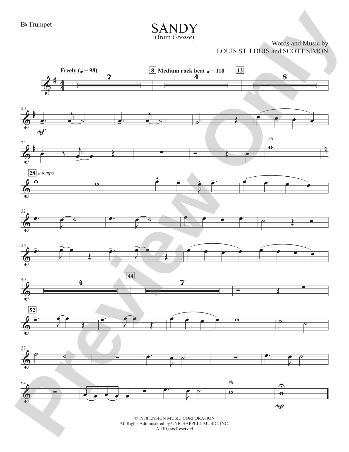 Sandy: 1st B-flat Trumpet