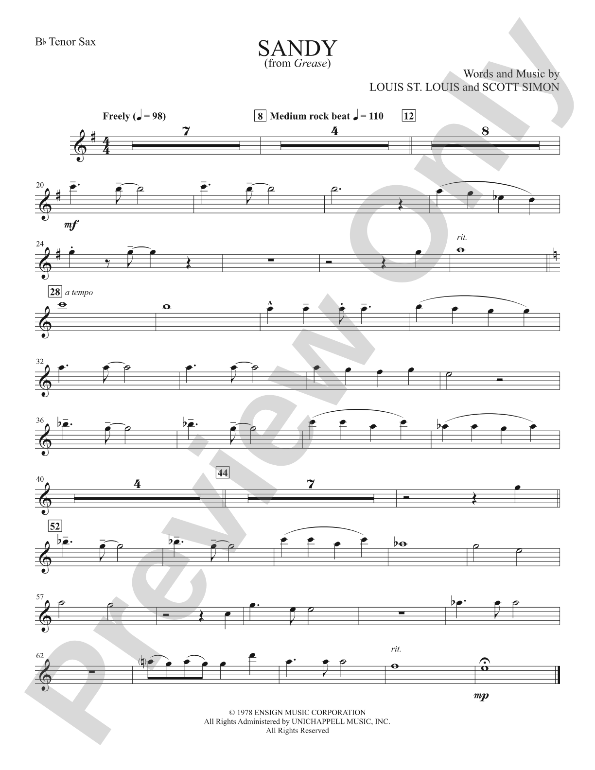 Sandy: B-flat Tenor Saxophone