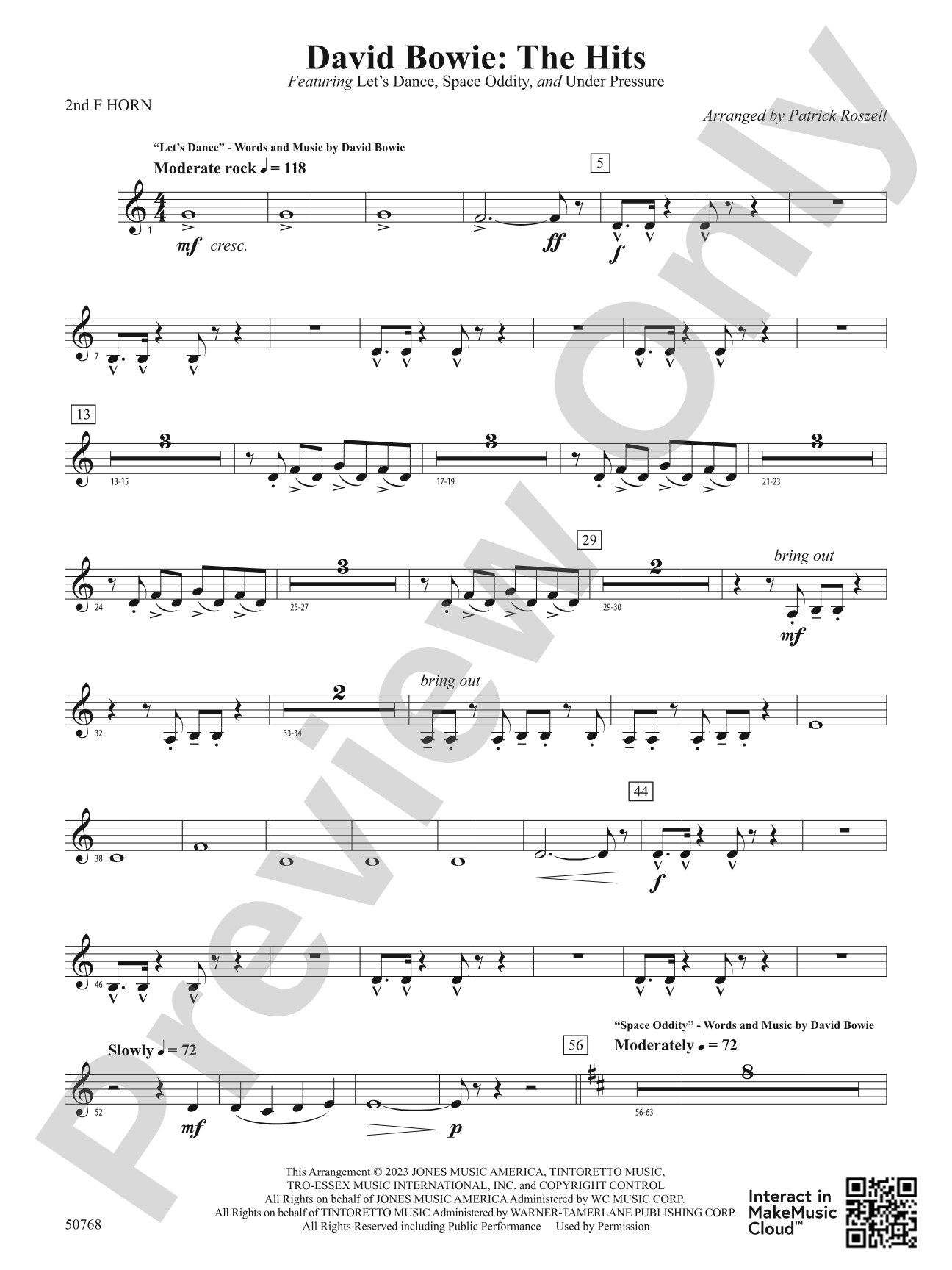 David Bowie: The Hits: 2nd F Horn