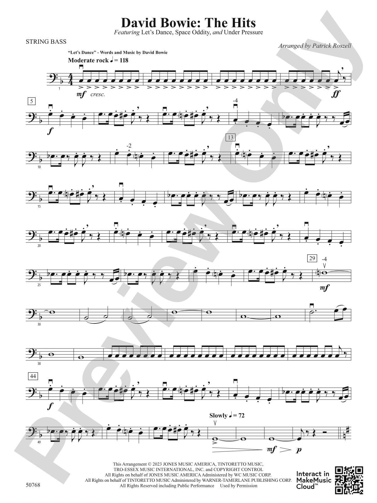 David Bowie: The Hits: String Bass