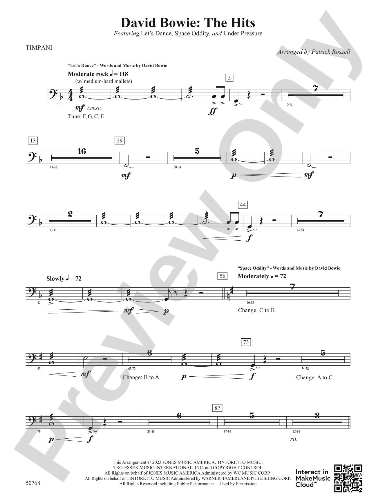 David Bowie: The Hits: Timpani