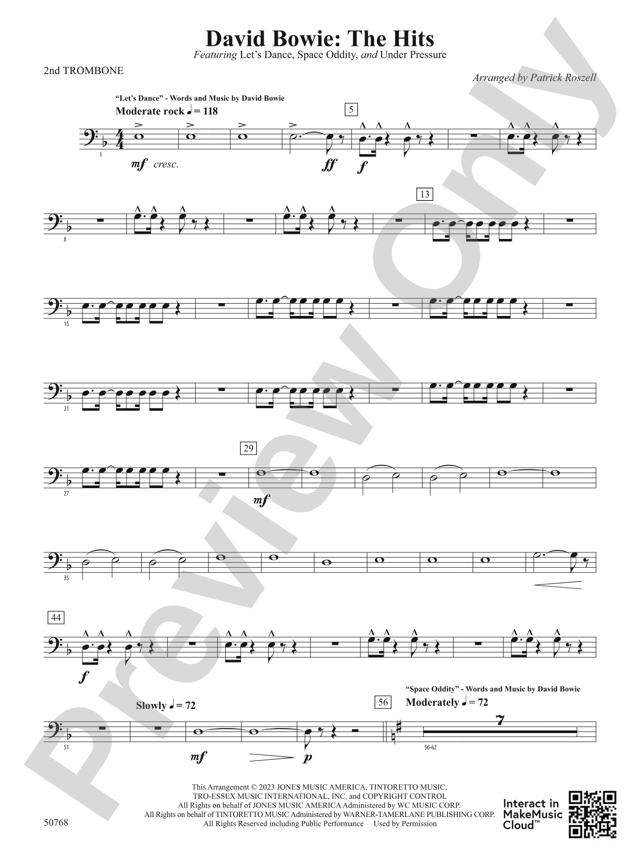 David Bowie: The Hits: 2nd Trombone