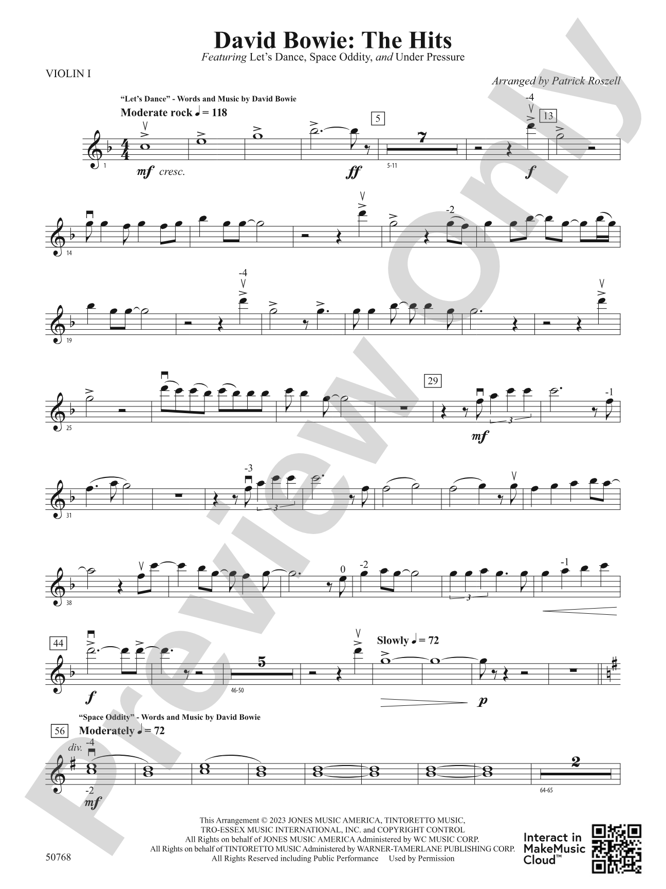 David Bowie: The Hits: 1st Violin