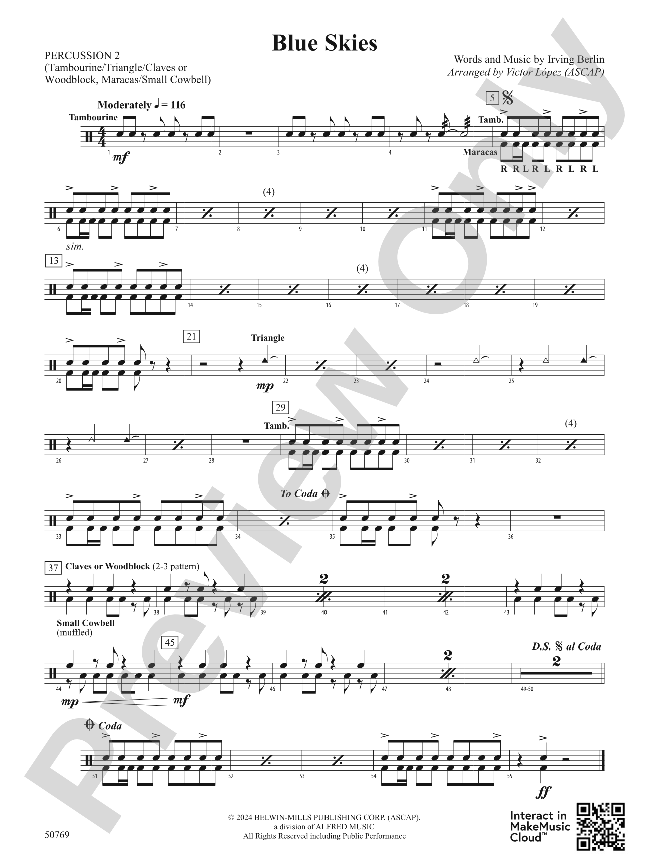 Blue Skies: 2nd Percussion