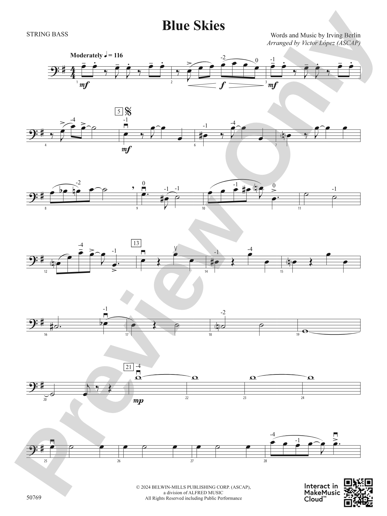 Blue Skies: String Bass