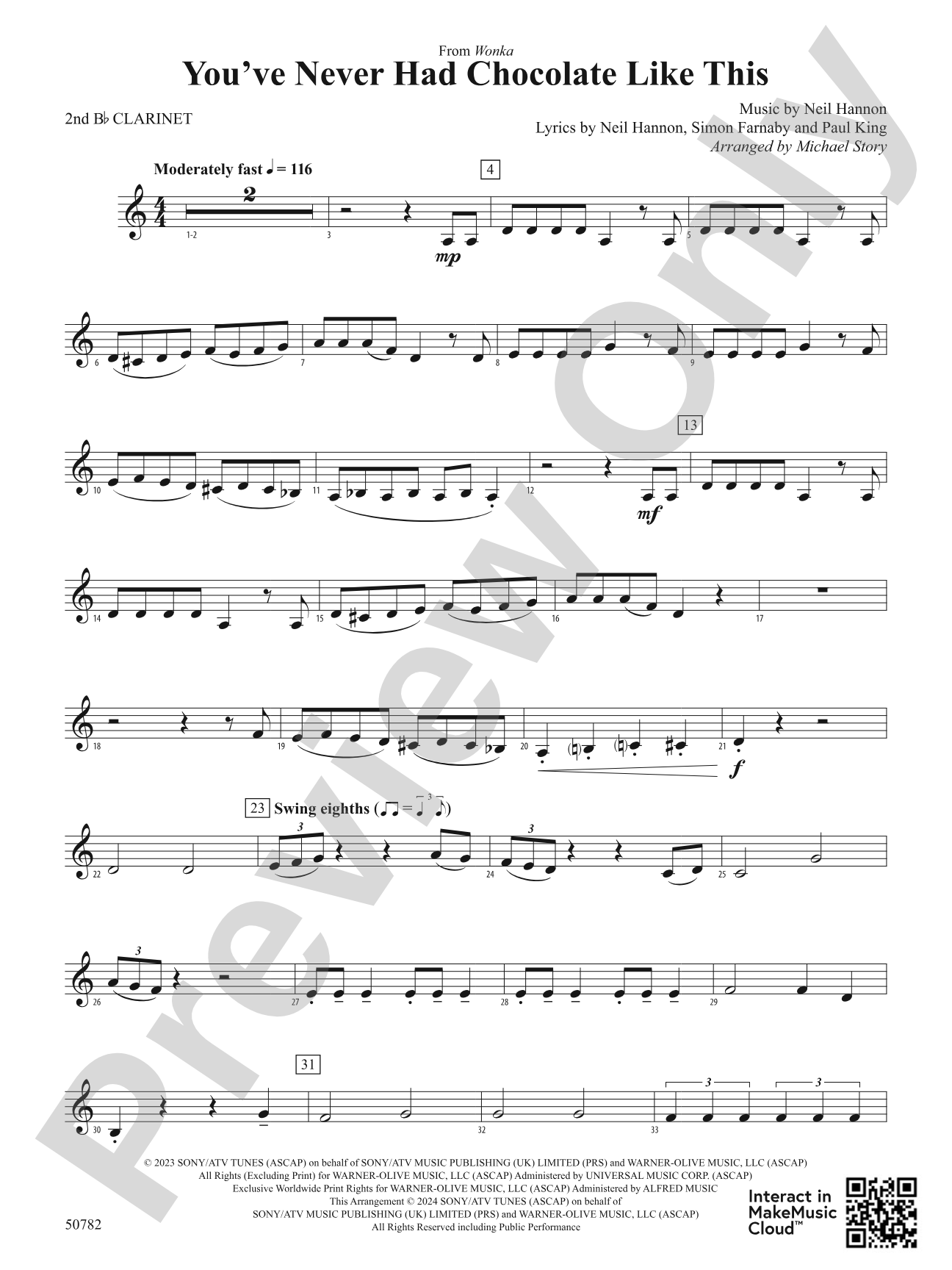 You've Never Had Chocolate Like This: 2nd B-flat Clarinet
