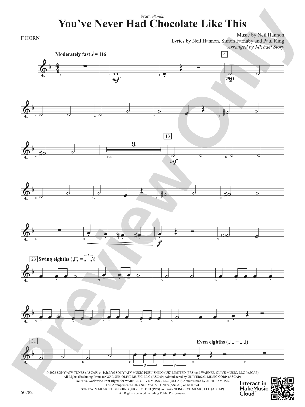 You've Never Had Chocolate Like This: 1st F Horn