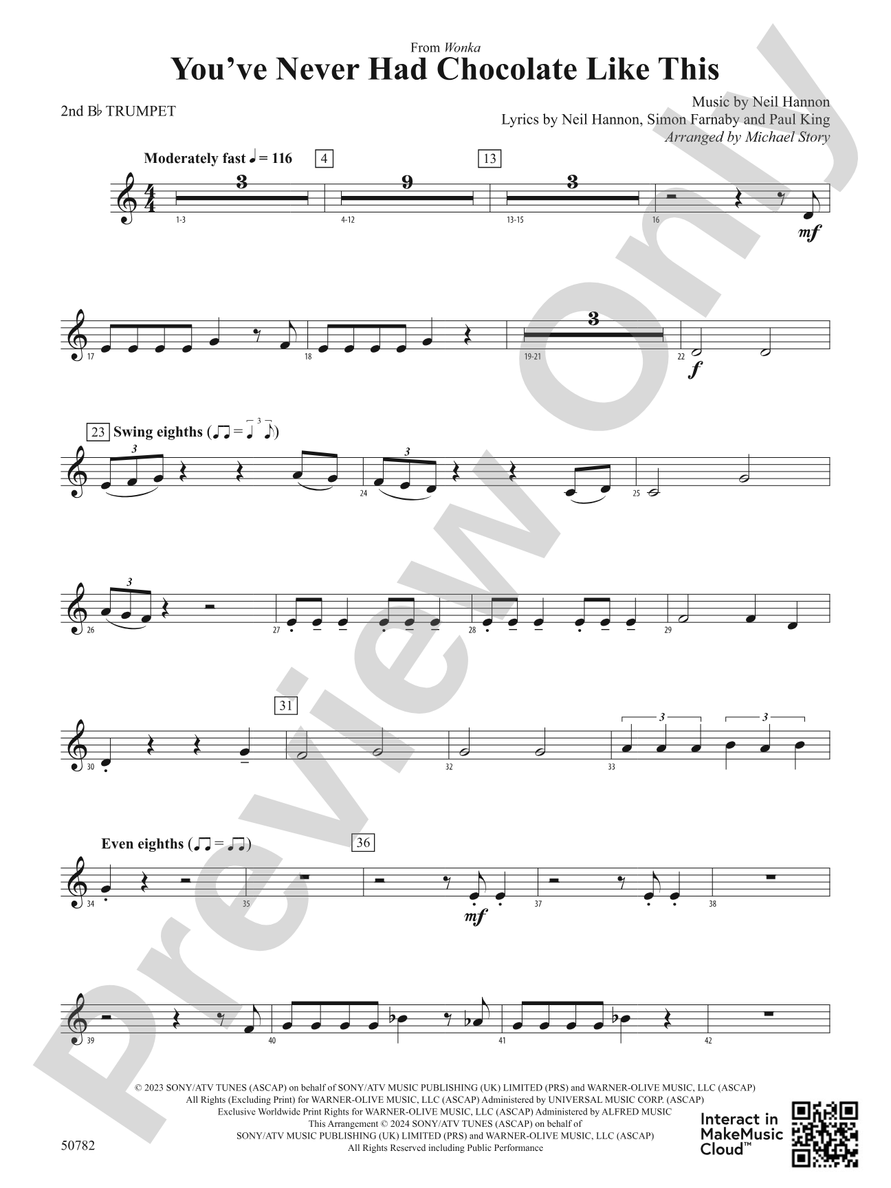 You've Never Had Chocolate Like This: 2nd B-flat Trumpet